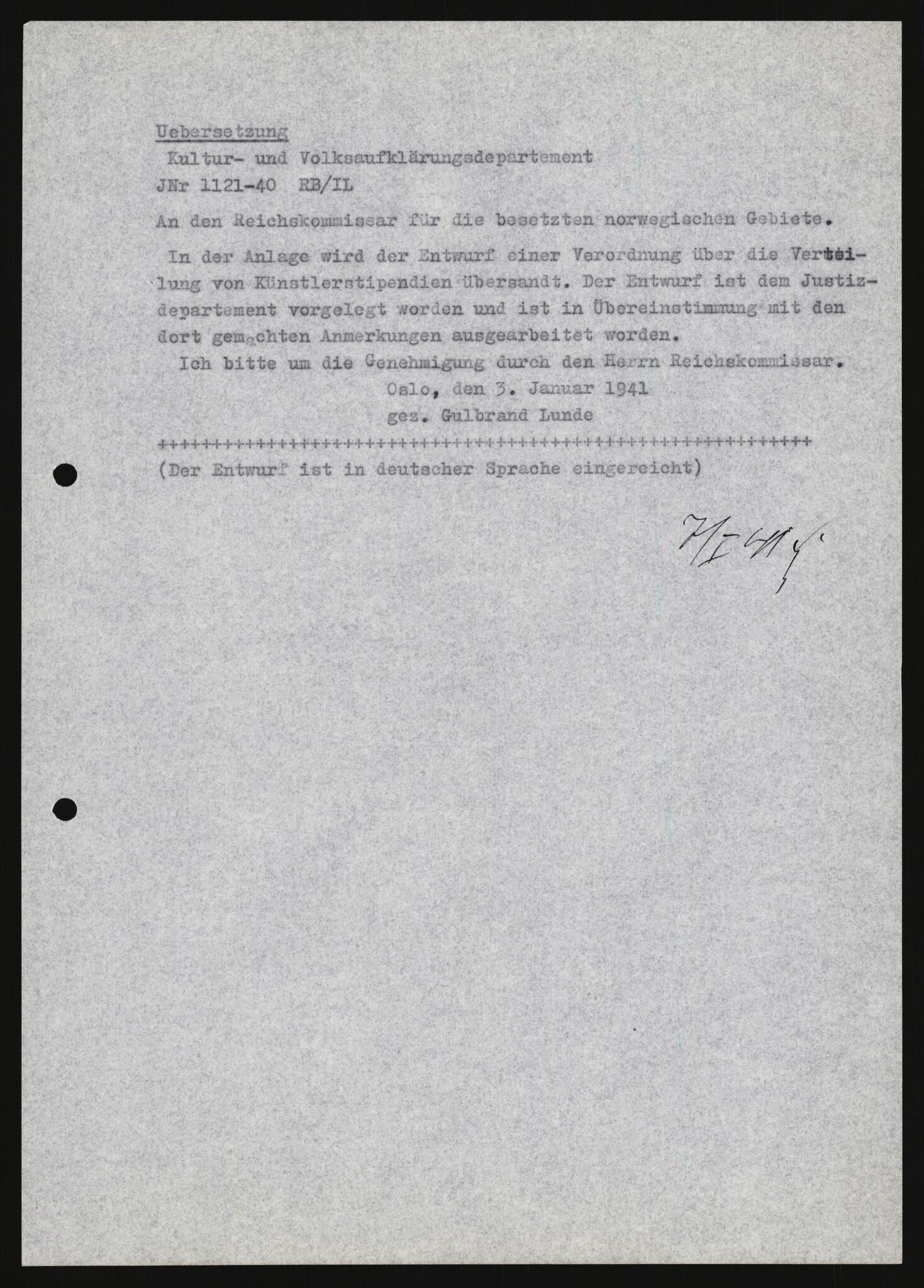 Forsvarets Overkommando. 2 kontor. Arkiv 11.4. Spredte tyske arkivsaker, AV/RA-RAFA-7031/D/Dar/Darb/L0013: Reichskommissariat - Hauptabteilung Vervaltung, 1917-1942, p. 1186