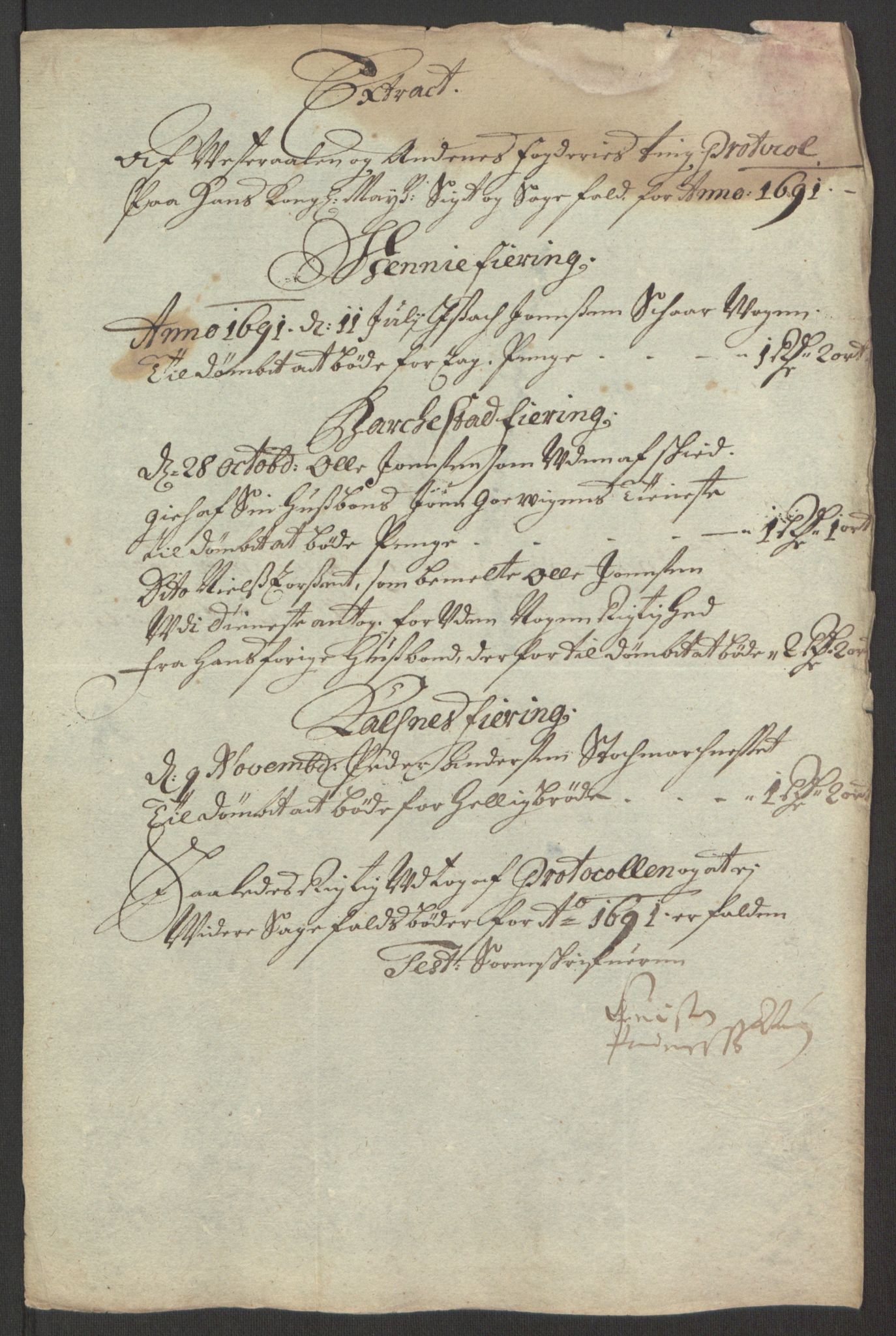 Rentekammeret inntil 1814, Reviderte regnskaper, Fogderegnskap, AV/RA-EA-4092/R67/L4676: Fogderegnskap Vesterålen, Andenes og Lofoten, 1691-1693, p. 365