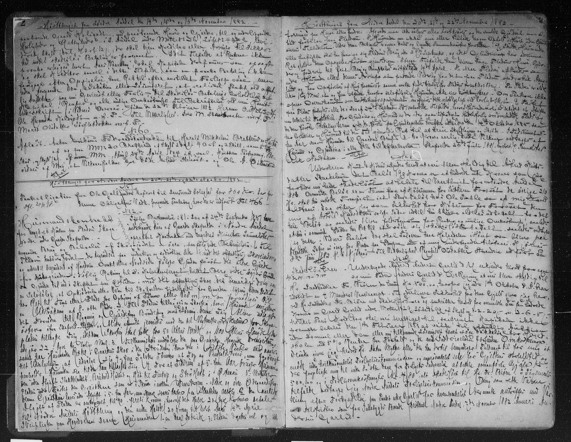 Valdres sorenskriveri, AV/SAH-TING-016/H/Hb/Hba/L0017: Mortgage book no. 17, 1882-1886, p. 2-3