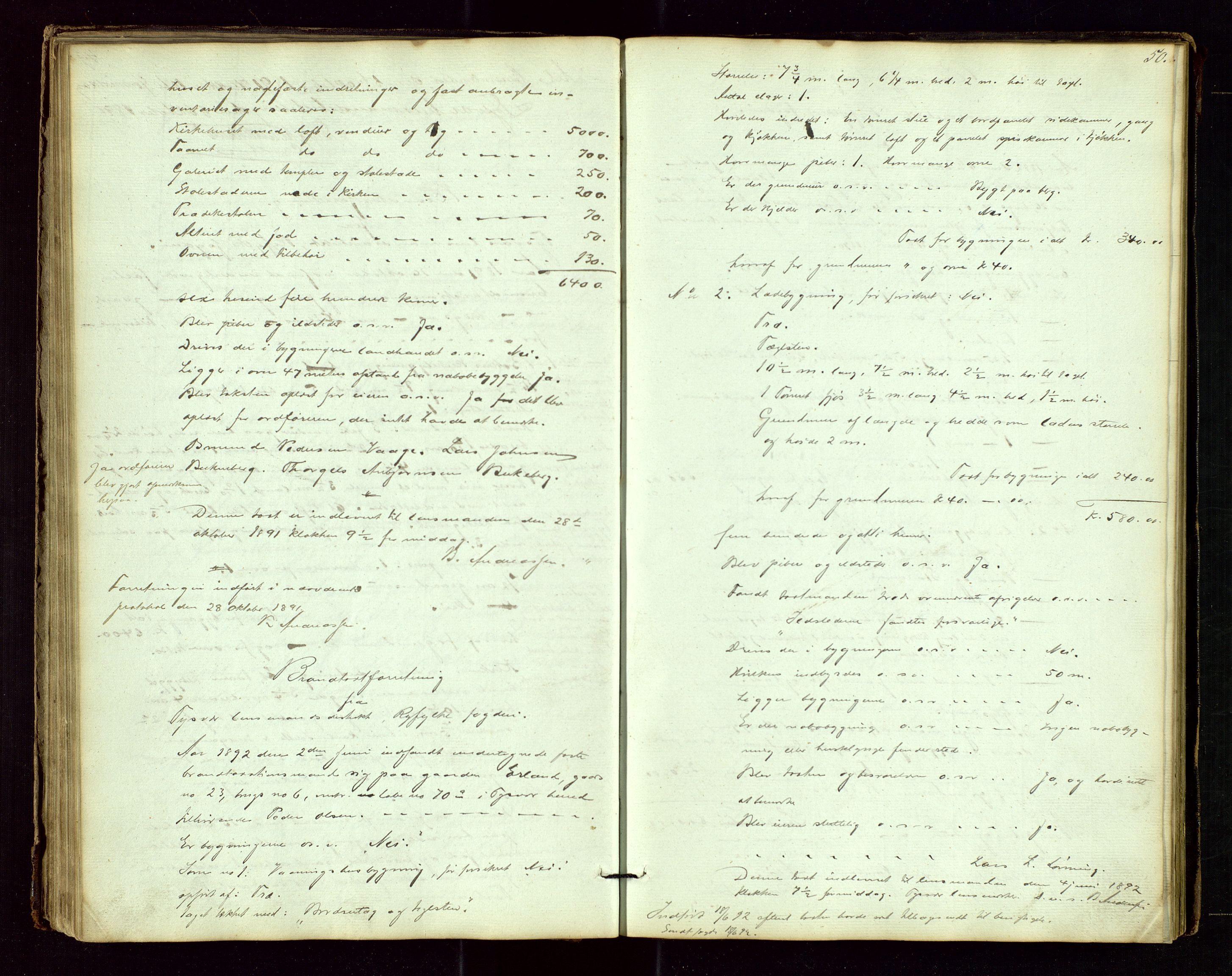 Tysvær lensmannskontor, AV/SAST-A-100192/Goa/L0001: "Brandtaxations-Protocol for Tysvær Thinglaug", 1846-1899, p. 49b-50a