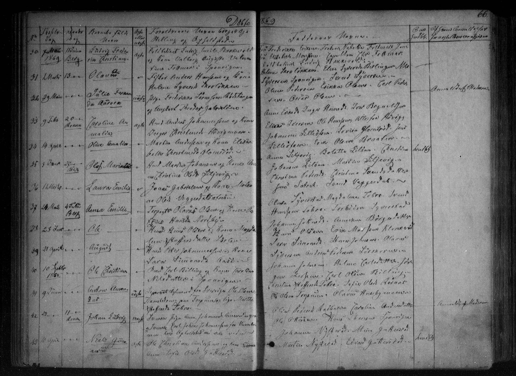 Berg prestekontor Kirkebøker, AV/SAO-A-10902/F/Fa/L0005: Parish register (official) no. I 5, 1861-1877, p. 66