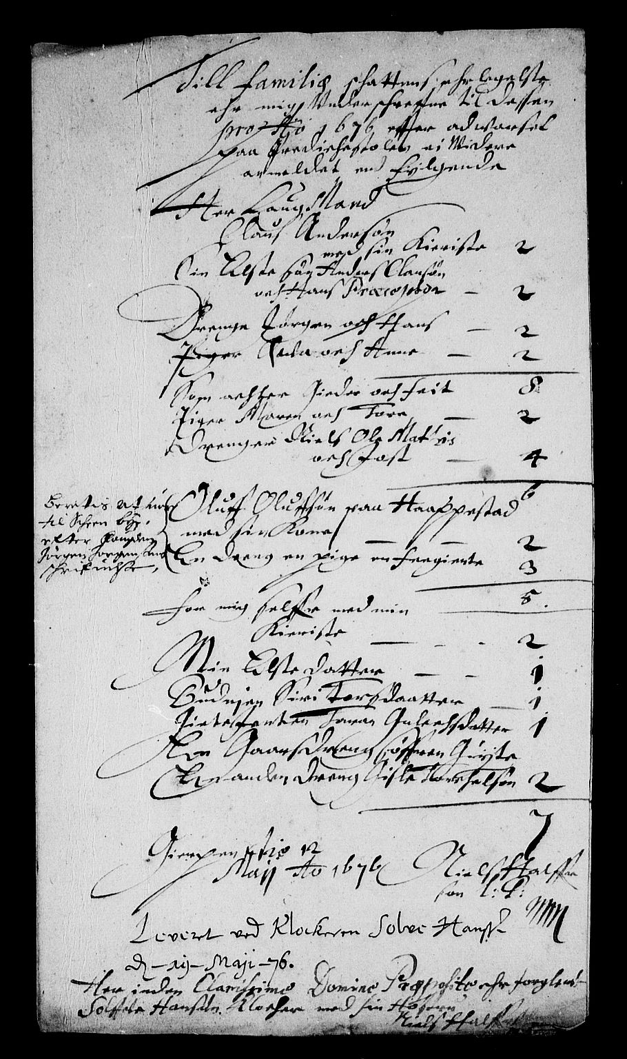 Rentekammeret inntil 1814, Reviderte regnskaper, Stiftamtstueregnskaper, Landkommissariatet på Akershus og Akershus stiftamt, AV/RA-EA-5869/R/Rb/L0125: Akershus stiftamt, 1676