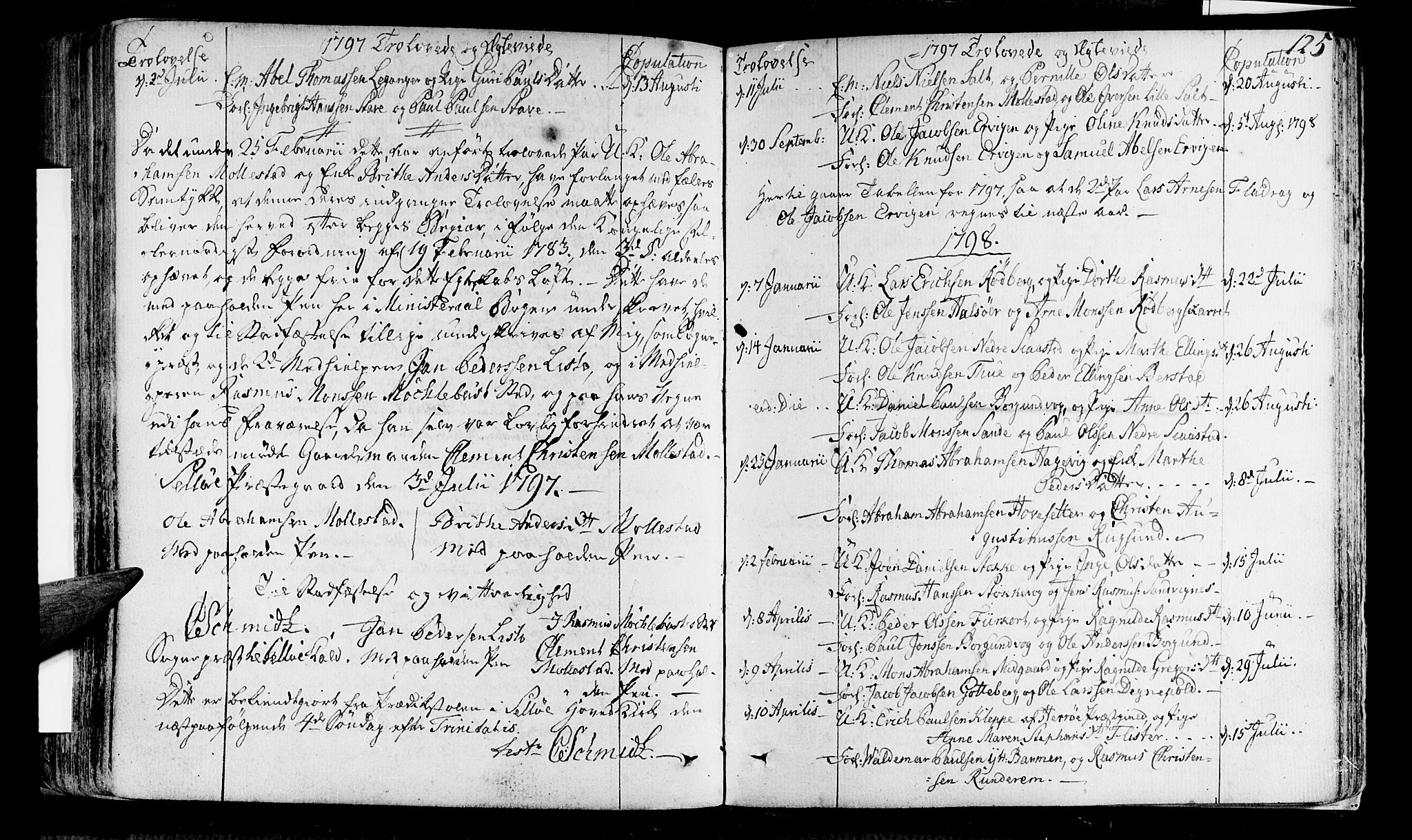 Selje sokneprestembete, SAB/A-99938/H/Ha/Haa/Haaa: Parish register (official) no. A 6, 1782-1806, p. 125