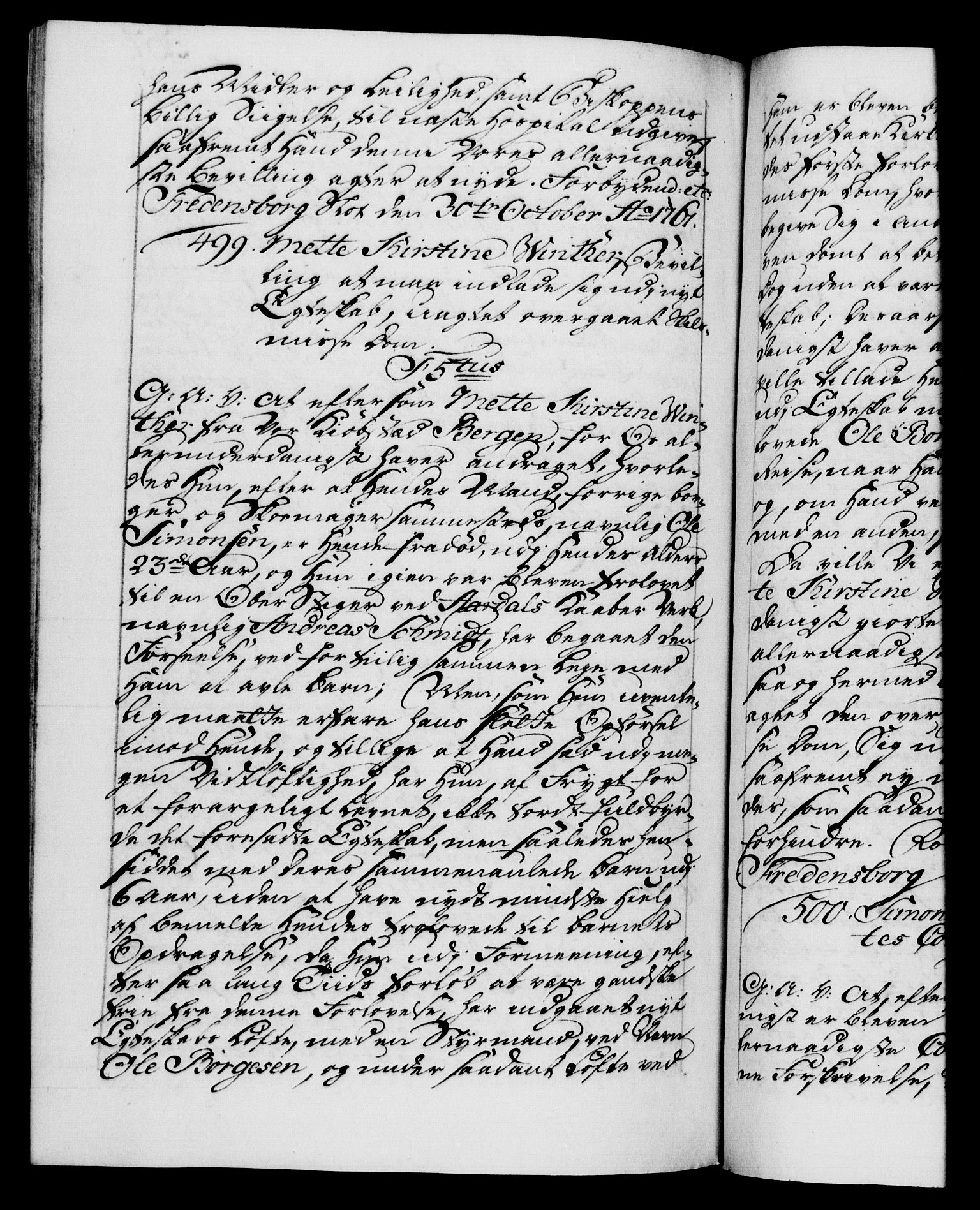 Danske Kanselli 1572-1799, AV/RA-EA-3023/F/Fc/Fca/Fcaa/L0041: Norske registre, 1760-1762, p. 567b