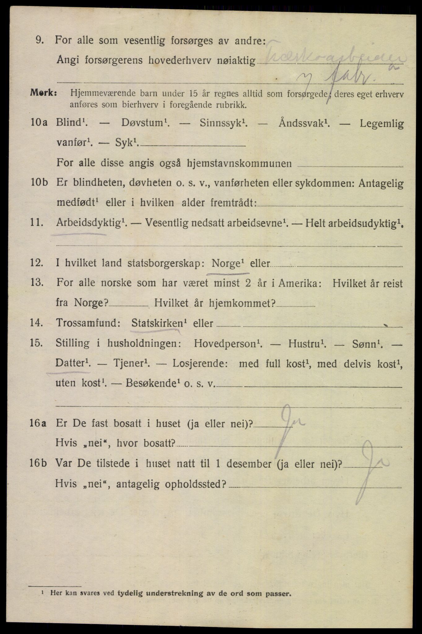SAK, 1920 census for Mandal, 1920, p. 8198