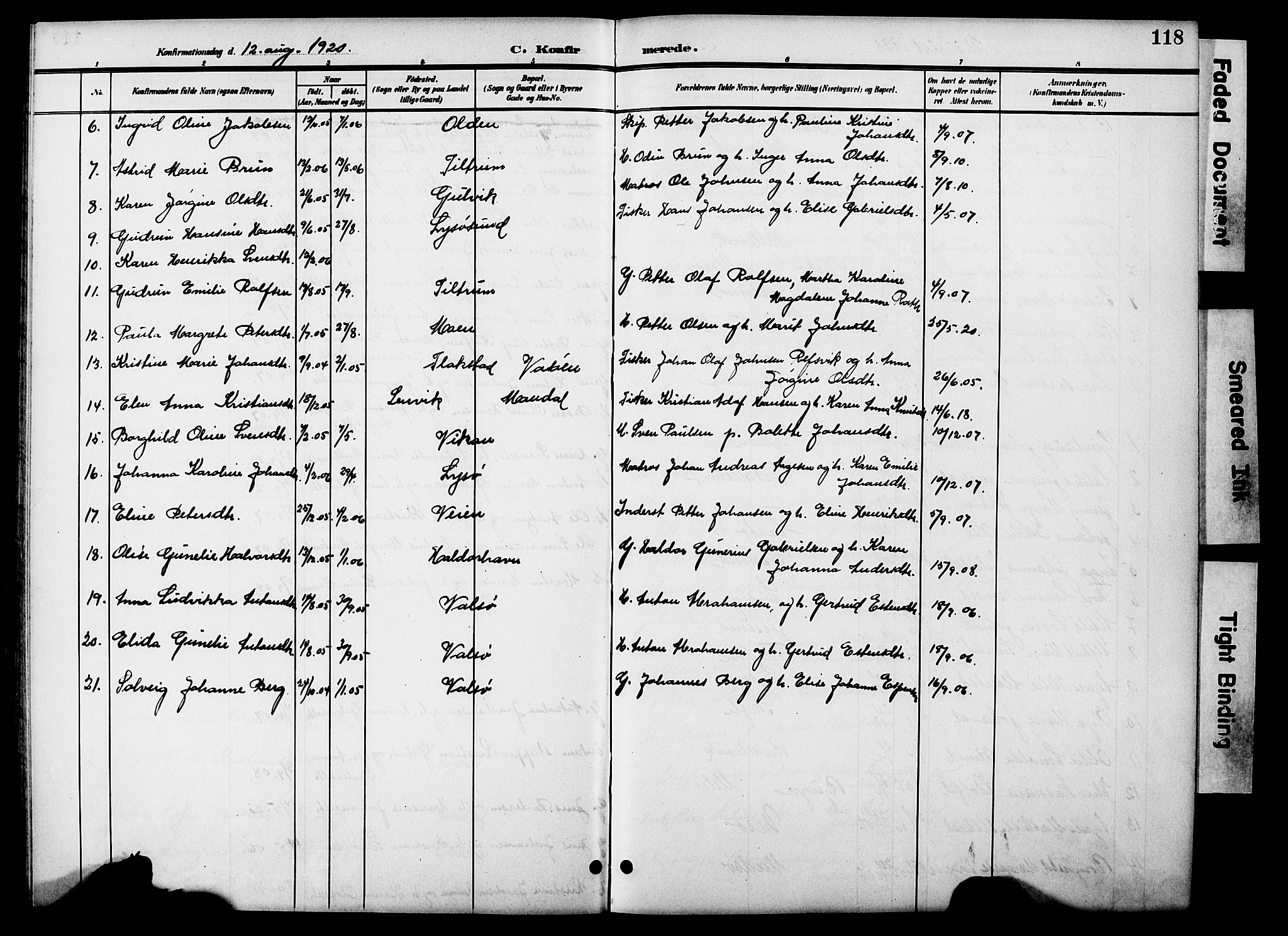 Ministerialprotokoller, klokkerbøker og fødselsregistre - Sør-Trøndelag, SAT/A-1456/654/L0666: Parish register (copy) no. 654C02, 1901-1925, p. 118