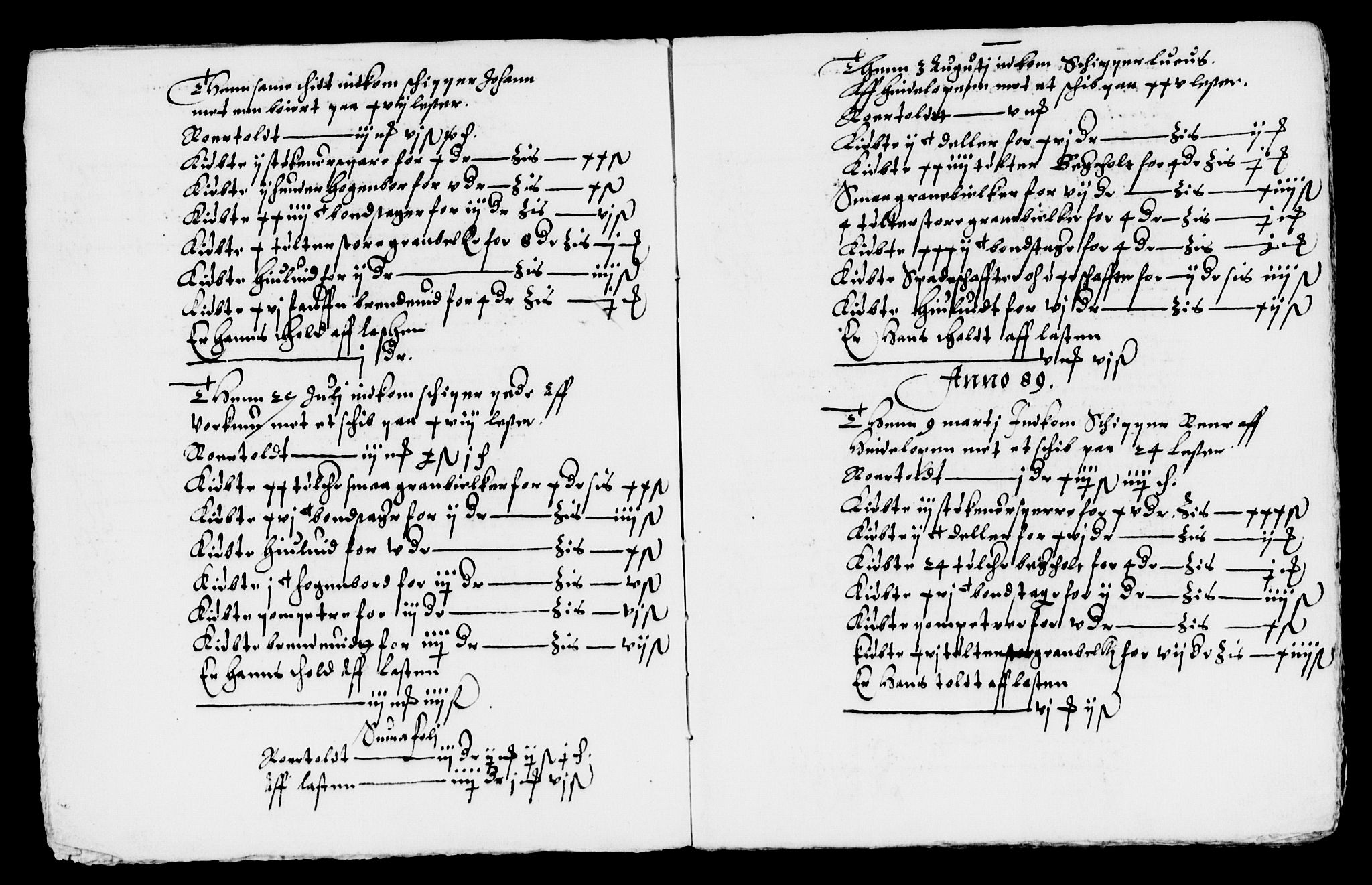 Rentekammeret inntil 1814, Reviderte regnskaper, Lensregnskaper, AV/RA-EA-5023/R/Rb/Rbo/L0001: Tønsberg len, 1584-1612