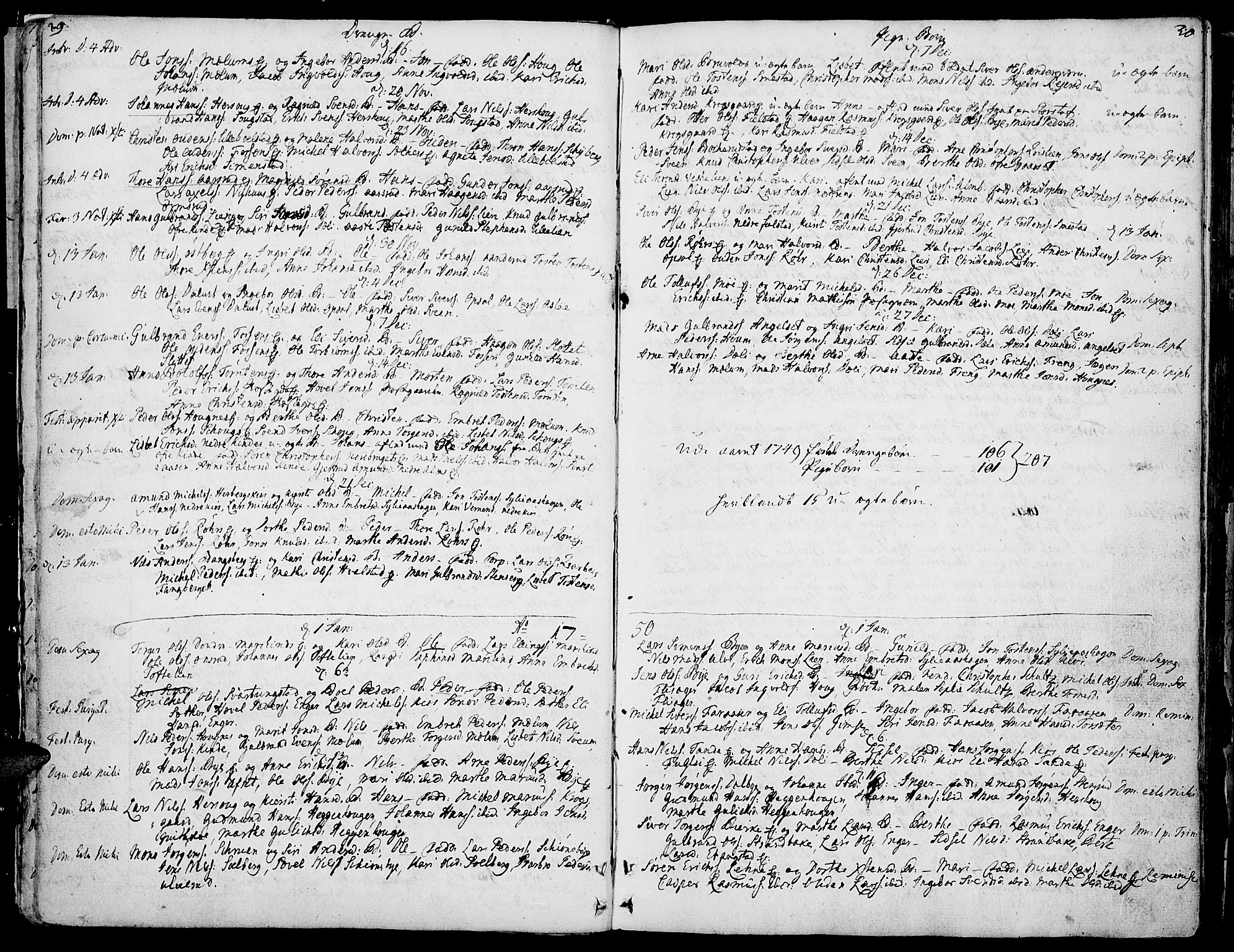 Ringsaker prestekontor, SAH/PREST-014/K/Ka/L0002: Parish register (official) no. 2, 1747-1774, p. 29-30