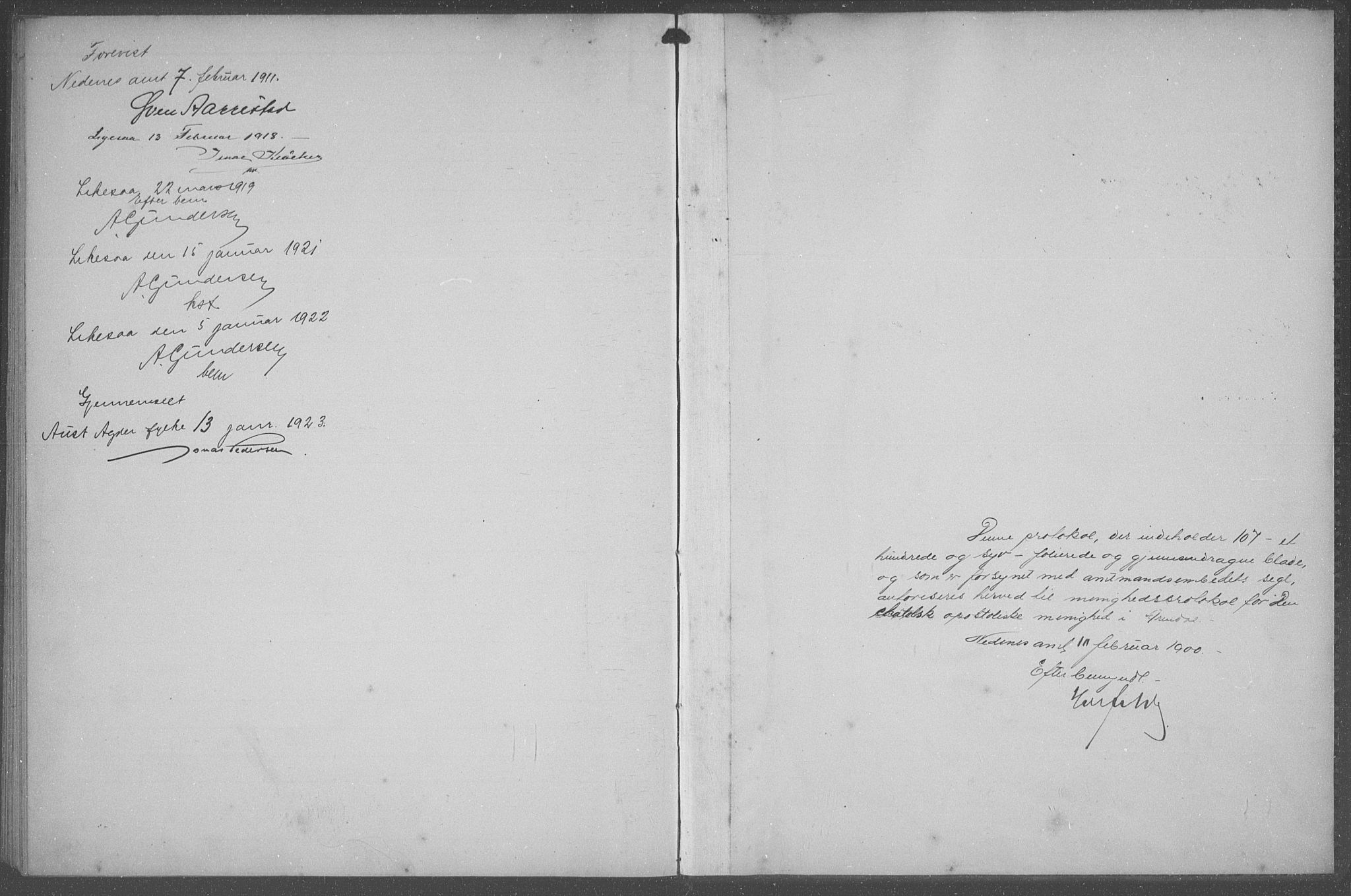 Den katolsk-apostoliske menighet, Arendal, AV/SAK-1292-0009/F/Fa/L0002: Dissenter register no. F 9, 1900-1938