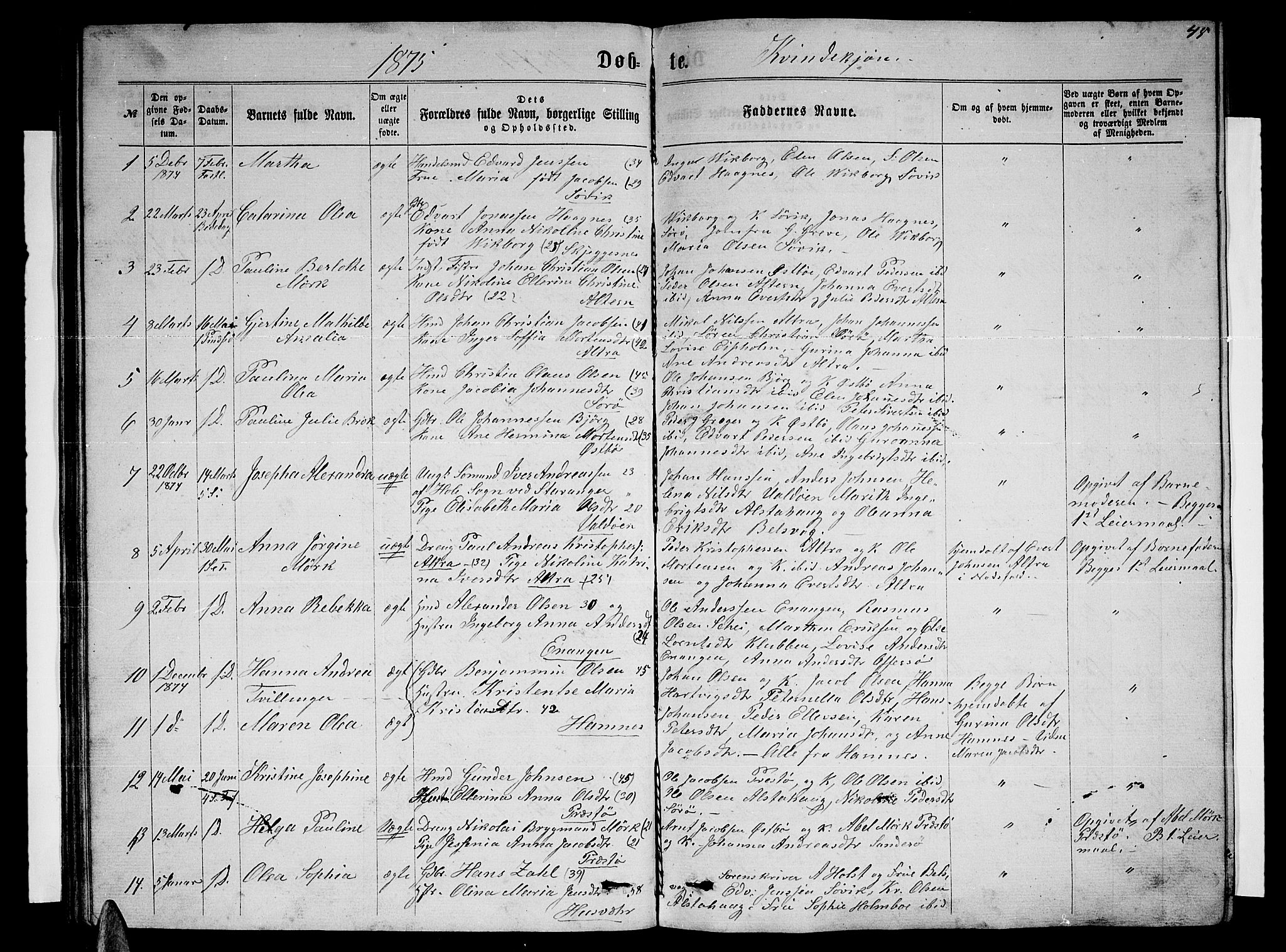 Ministerialprotokoller, klokkerbøker og fødselsregistre - Nordland, SAT/A-1459/830/L0461: Parish register (copy) no. 830C03, 1866-1881, p. 45