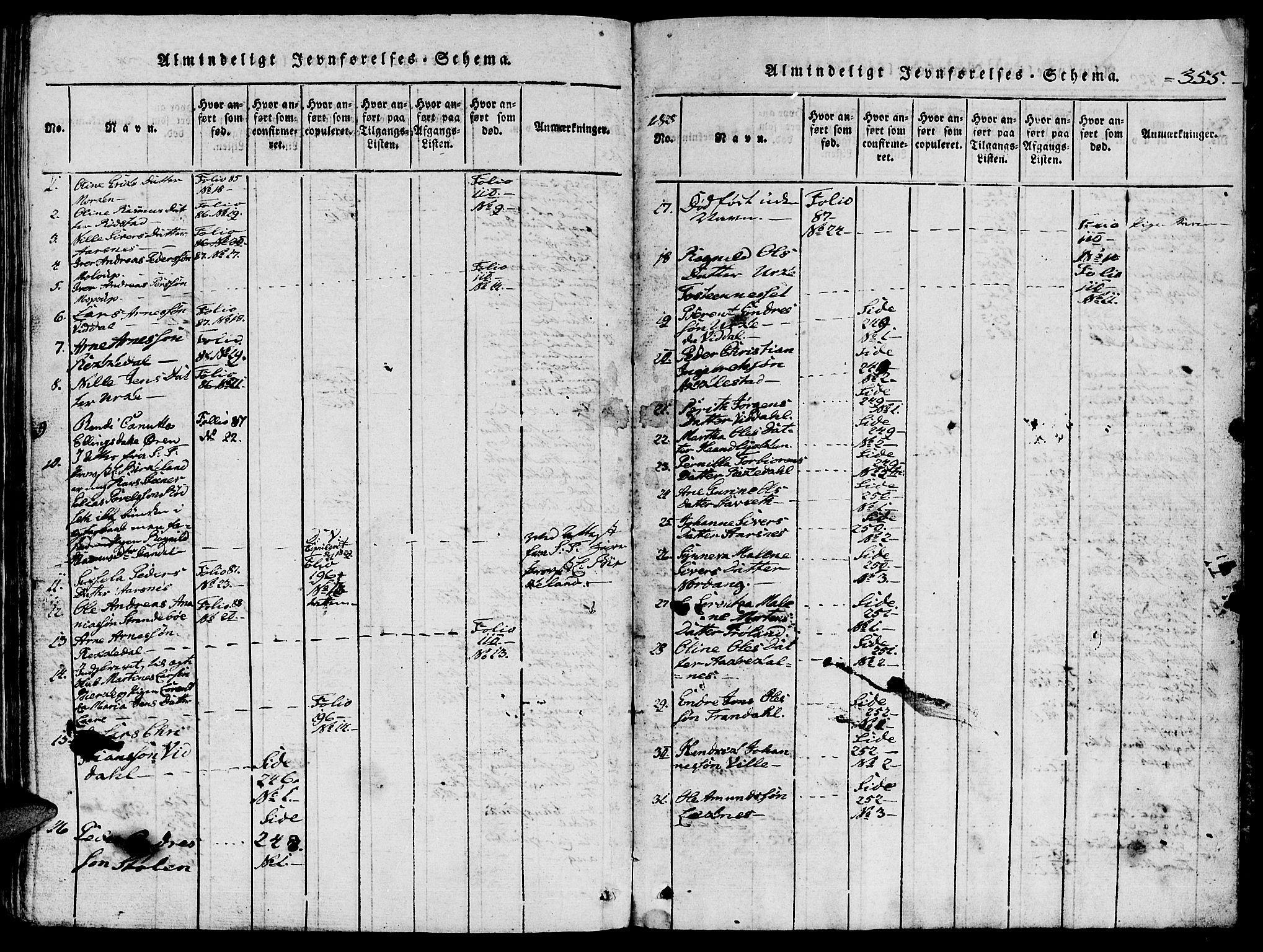 Ministerialprotokoller, klokkerbøker og fødselsregistre - Møre og Romsdal, AV/SAT-A-1454/515/L0207: Parish register (official) no. 515A03, 1819-1829, p. 355