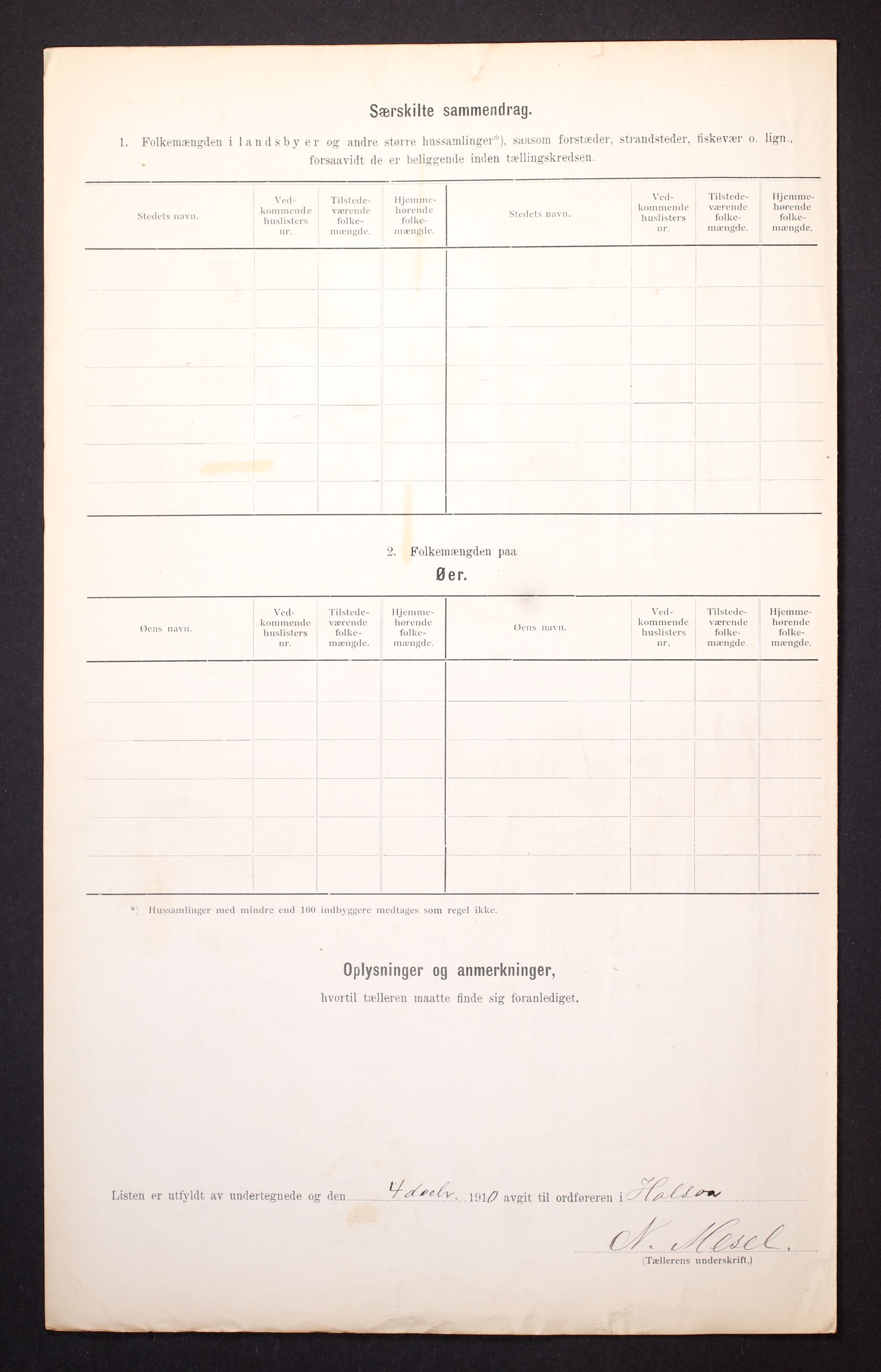 RA, 1910 census for Halse og Harkmark, 1910, p. 18