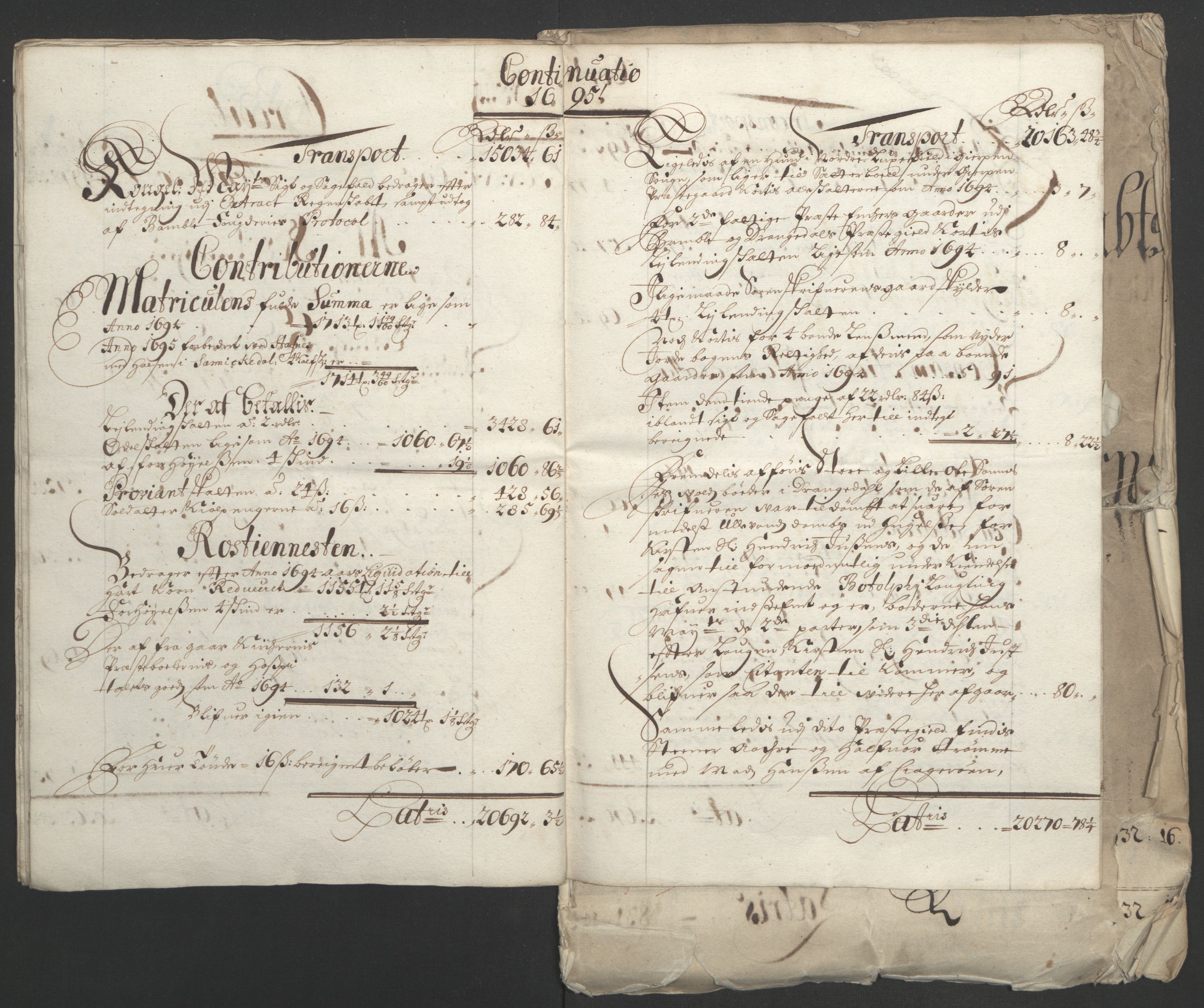 Rentekammeret inntil 1814, Reviderte regnskaper, Fogderegnskap, AV/RA-EA-4092/R36/L2093: Fogderegnskap Øvre og Nedre Telemark og Bamble, 1695, p. 22