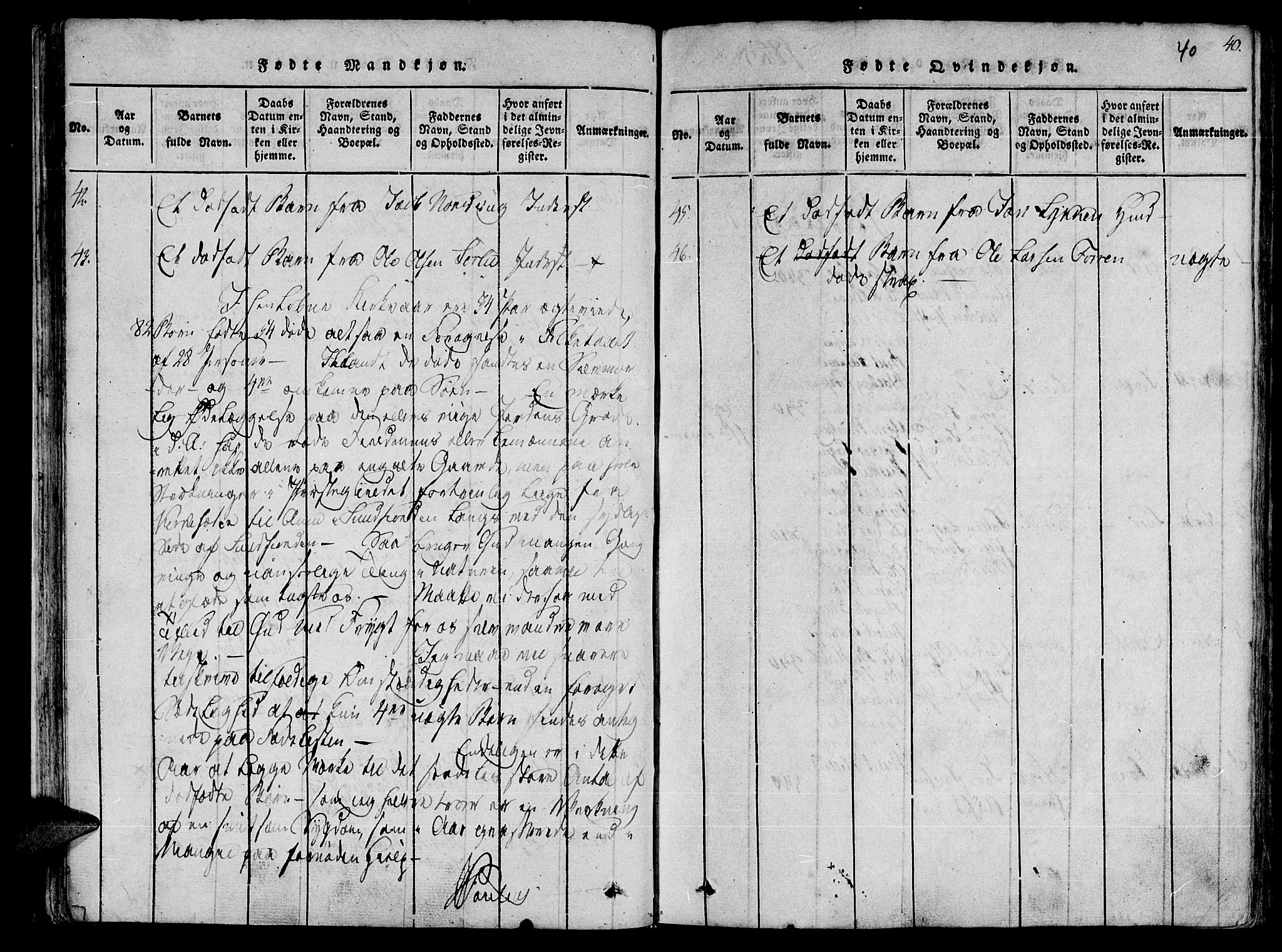 Ministerialprotokoller, klokkerbøker og fødselsregistre - Sør-Trøndelag, SAT/A-1456/630/L0491: Parish register (official) no. 630A04, 1818-1830, p. 40