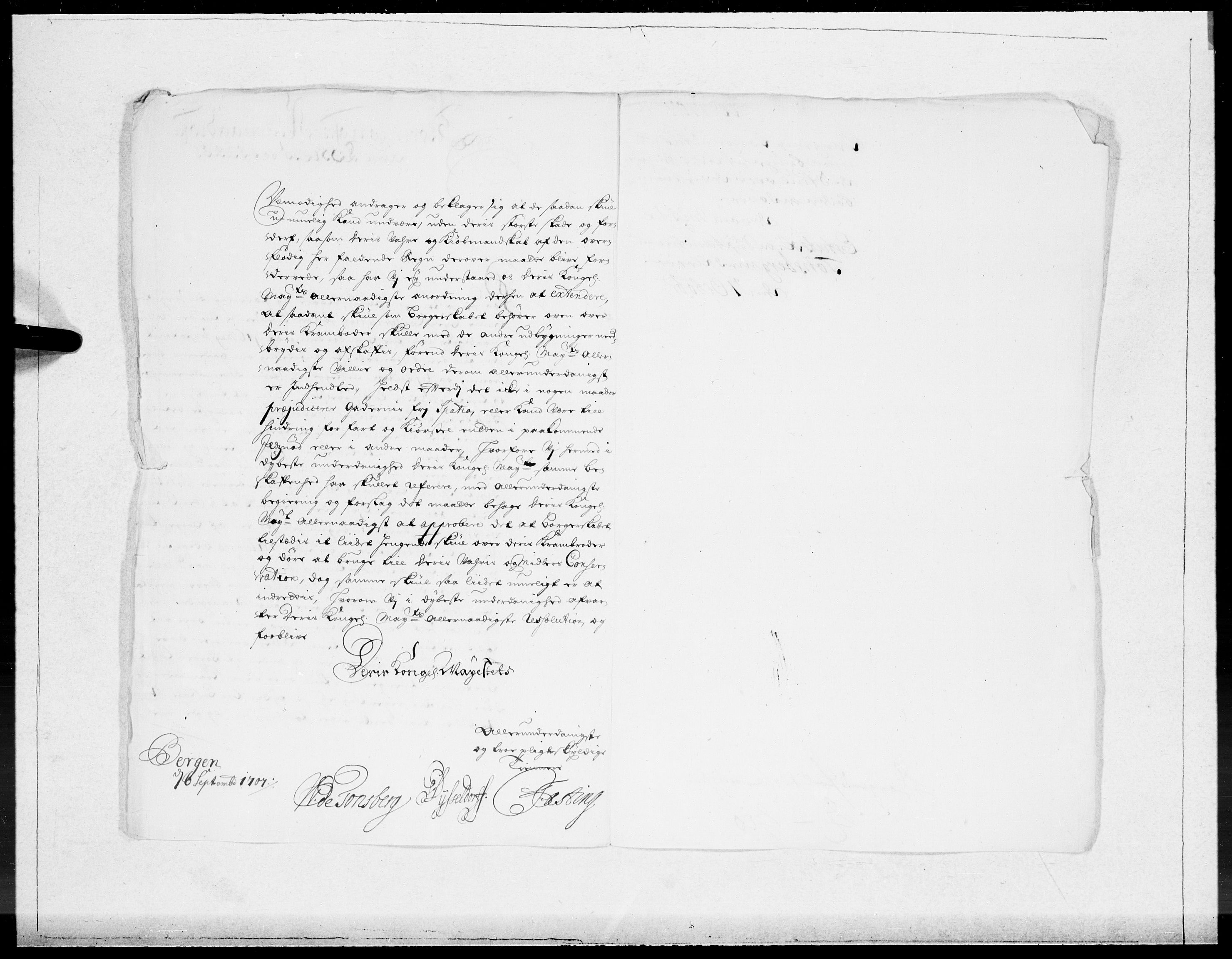 Danske Kanselli 1572-1799, AV/RA-EA-3023/F/Fc/Fcc/Fcca/L0064: Norske innlegg 1572-1799, 1707, p. 245