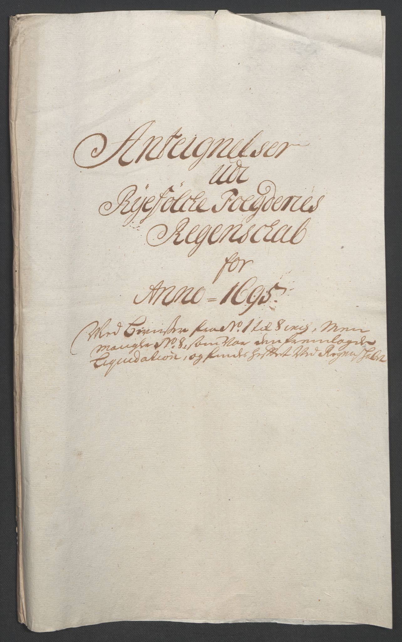 Rentekammeret inntil 1814, Reviderte regnskaper, Fogderegnskap, RA/EA-4092/R47/L2857: Fogderegnskap Ryfylke, 1694-1696, p. 203