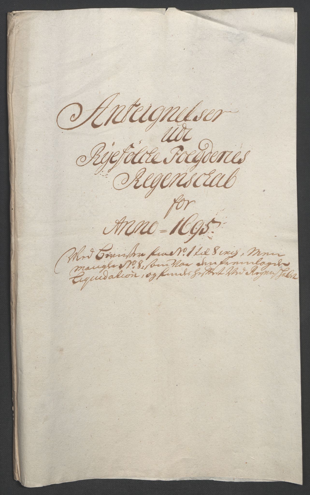 Rentekammeret inntil 1814, Reviderte regnskaper, Fogderegnskap, AV/RA-EA-4092/R47/L2857: Fogderegnskap Ryfylke, 1694-1696, p. 203