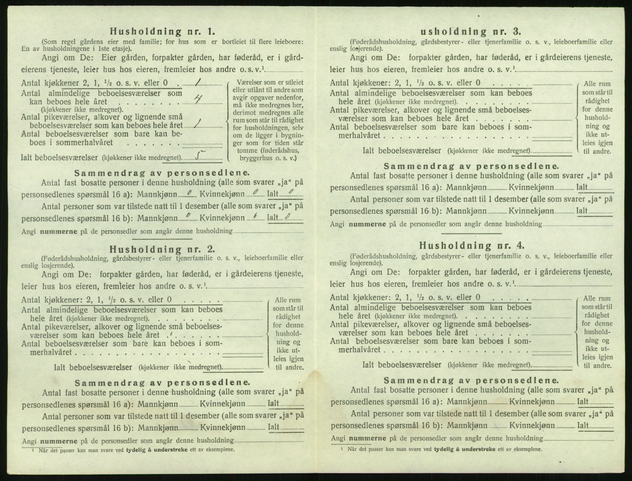 SAK, 1920 census for Åmli, 1920, p. 466