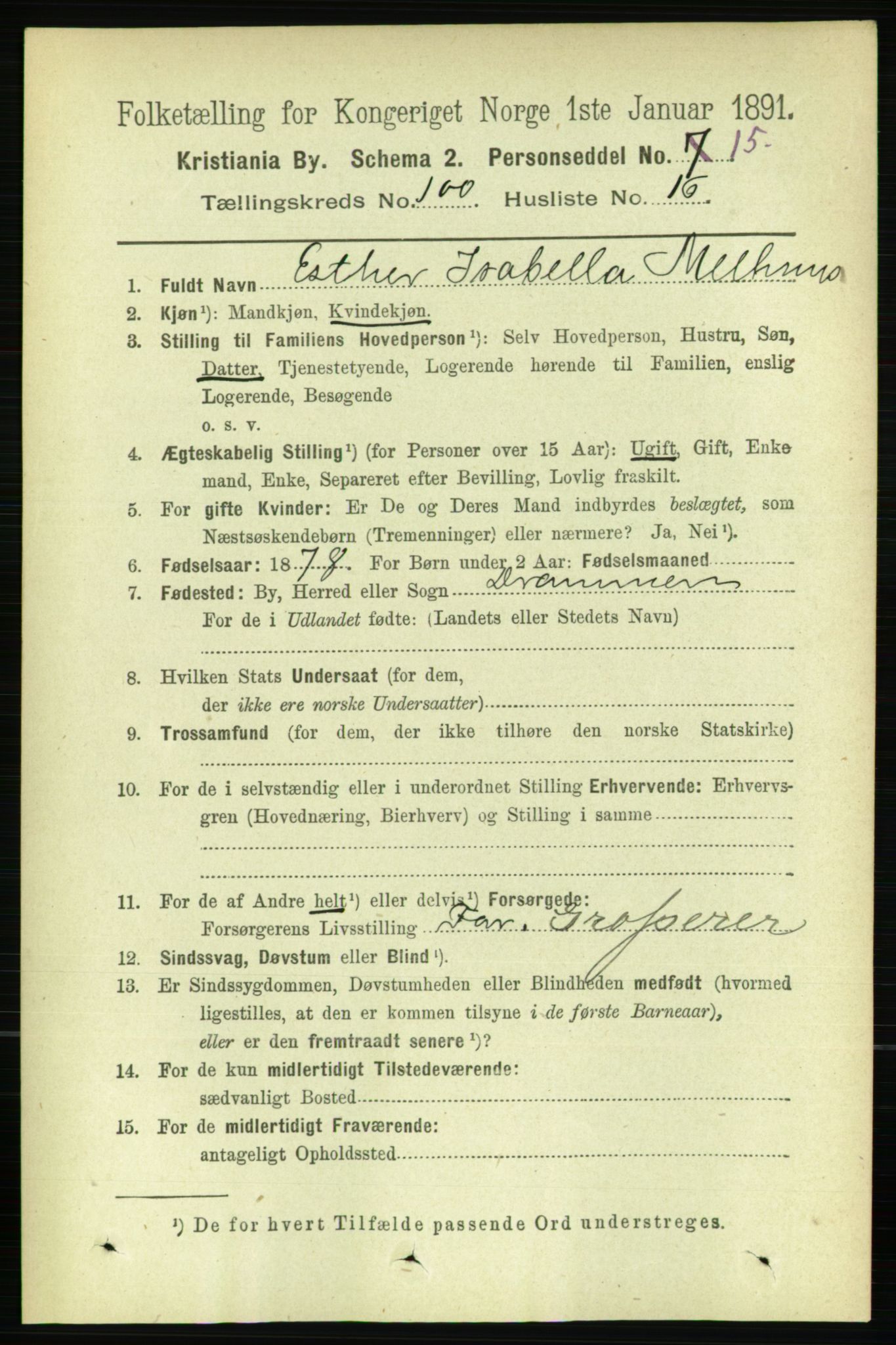 RA, 1891 census for 0301 Kristiania, 1891, p. 49712