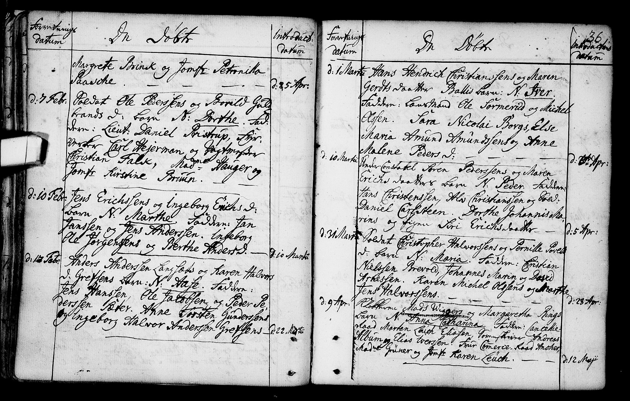 Gamlebyen prestekontor Kirkebøker, SAO/A-10884/F/Fa/L0001: Parish register (official) no. 1, 1734-1818, p. 36