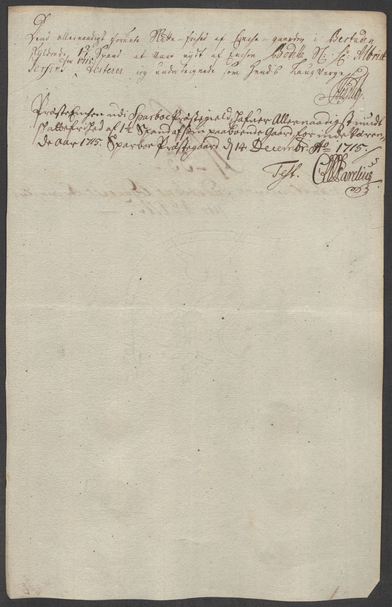 Rentekammeret inntil 1814, Reviderte regnskaper, Fogderegnskap, RA/EA-4092/R63/L4323: Fogderegnskap Inderøy, 1715, p. 300