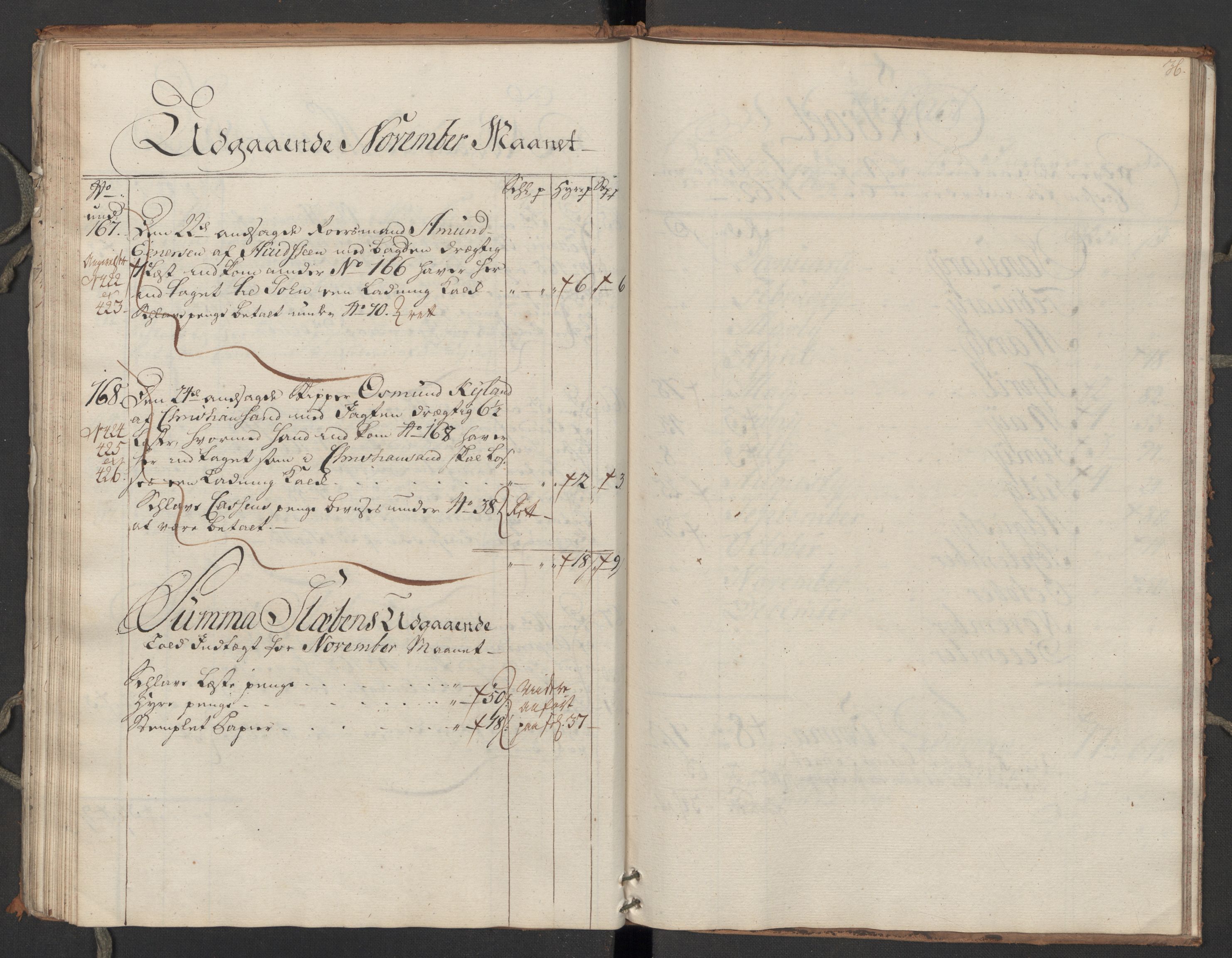 Generaltollkammeret, tollregnskaper, AV/RA-EA-5490/R06/L0064/0002: Tollregnskaper Kristiania / Utgående hovedtollbok Slependen, 1762, p. 35b-36a