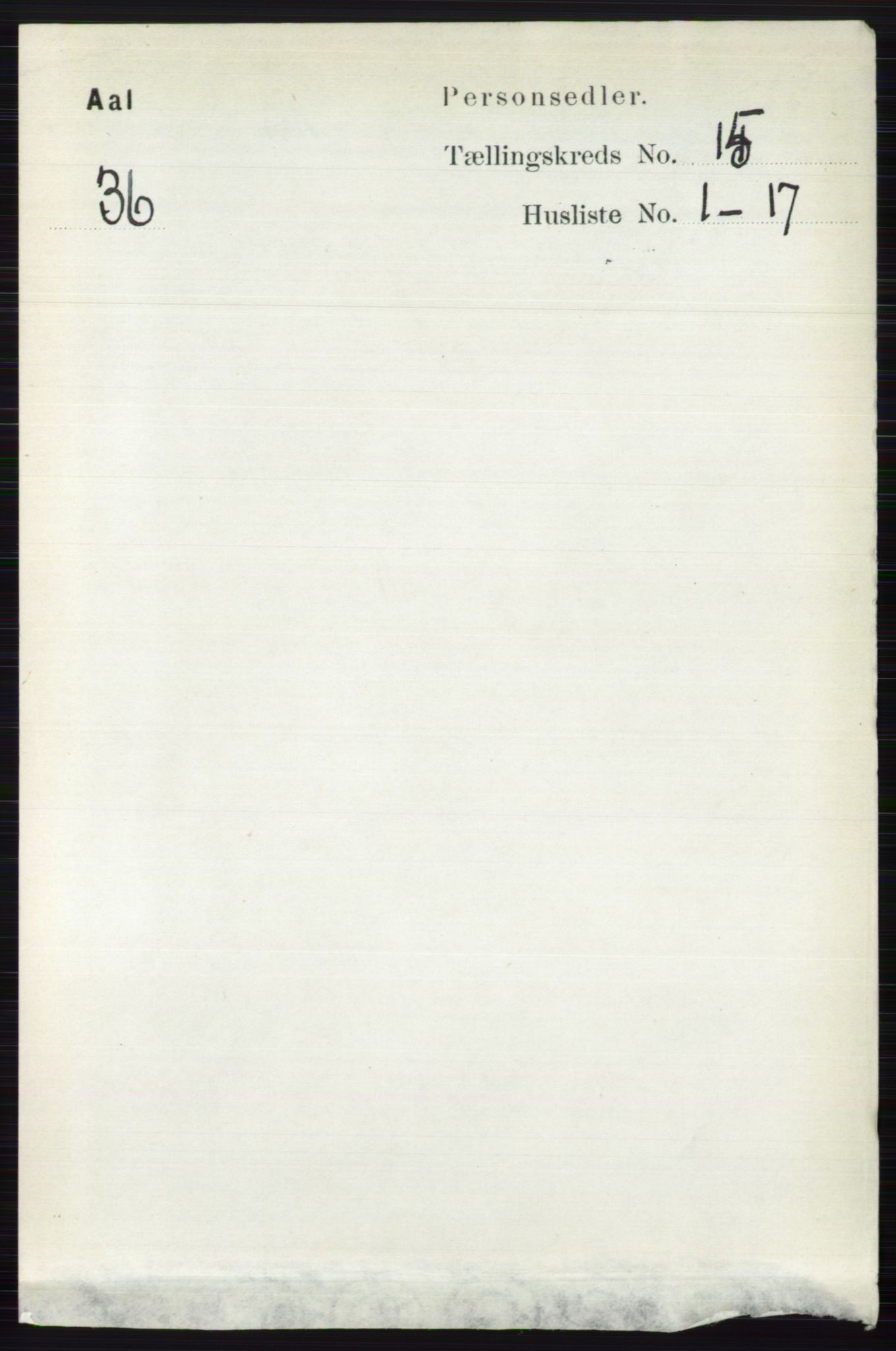 RA, 1891 census for 0619 Ål, 1891, p. 3753