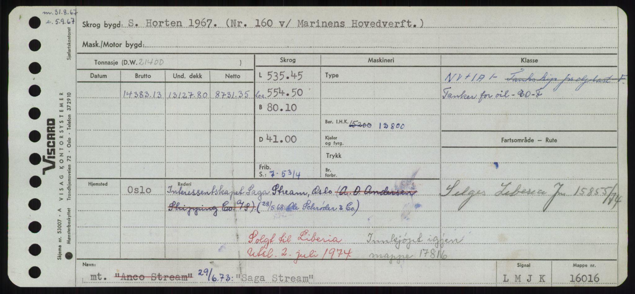 Sjøfartsdirektoratet med forløpere, Skipsmålingen, AV/RA-S-1627/H/Hd/L0031: Fartøy, Rju-Sam, p. 535