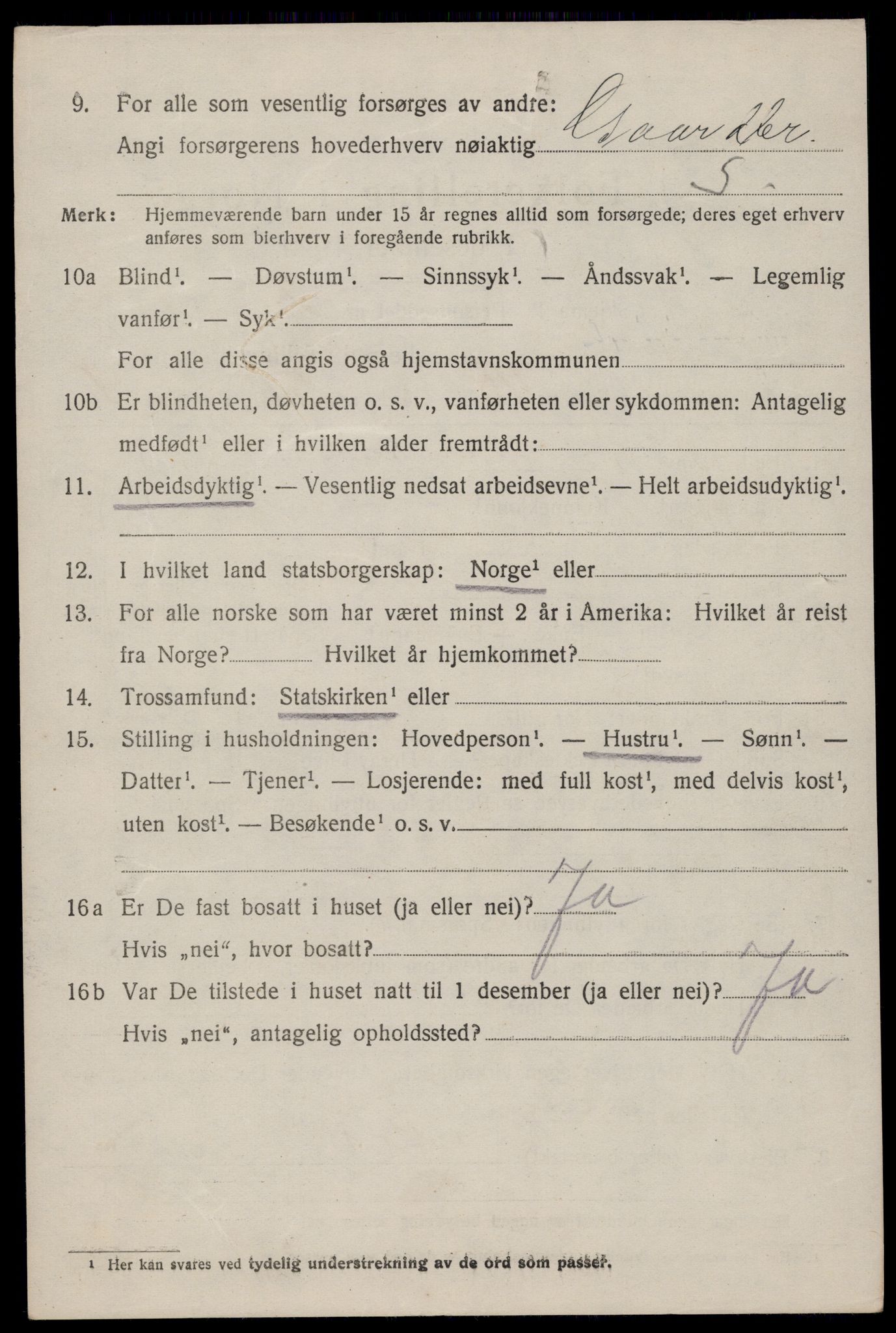 SAKO, 1920 census for Hjartdal, 1920, p. 2287