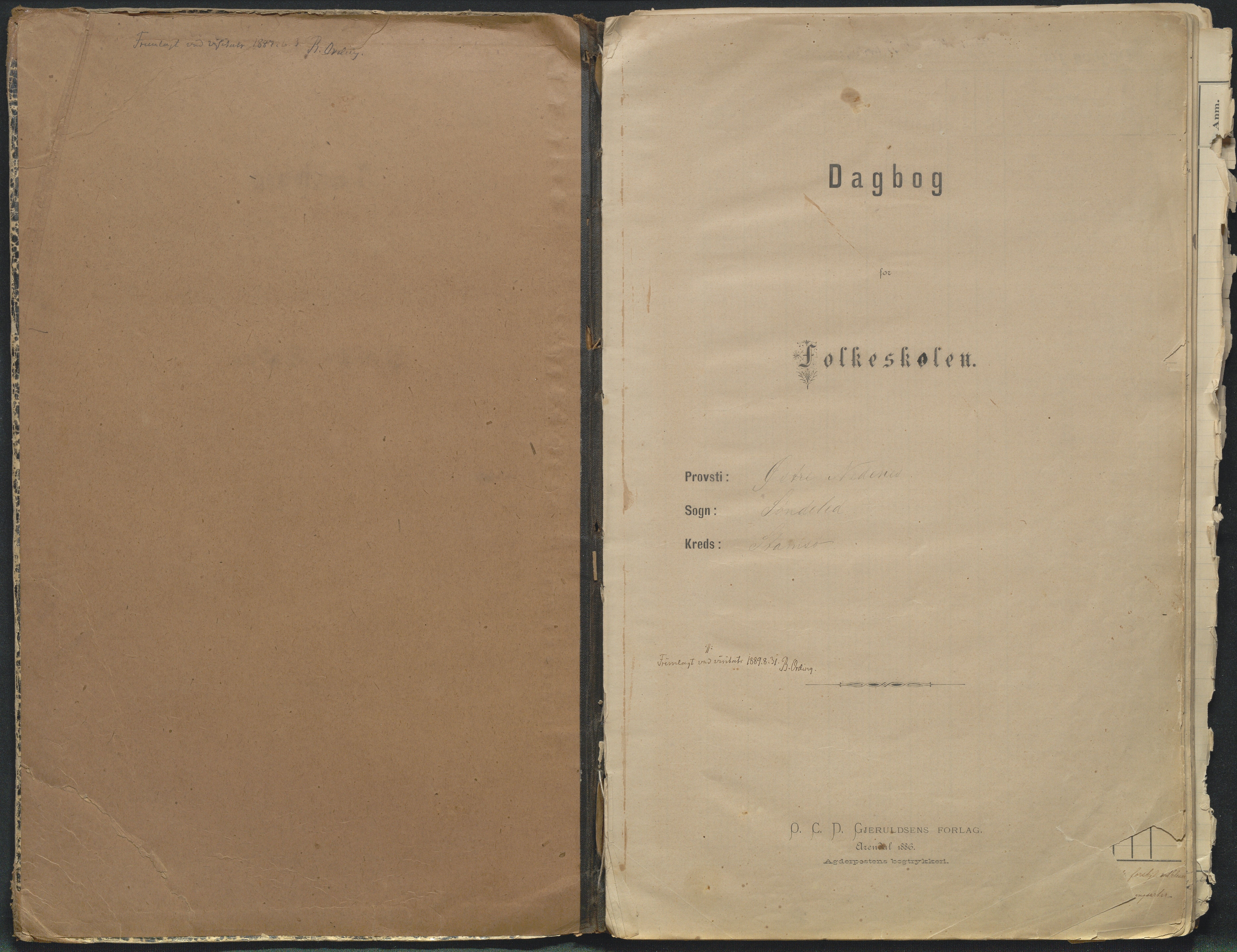 Søndeled kommune, AAKS/KA0913-PK/1/05/05e/L0004: Skoleprotokoll, 1887-1926