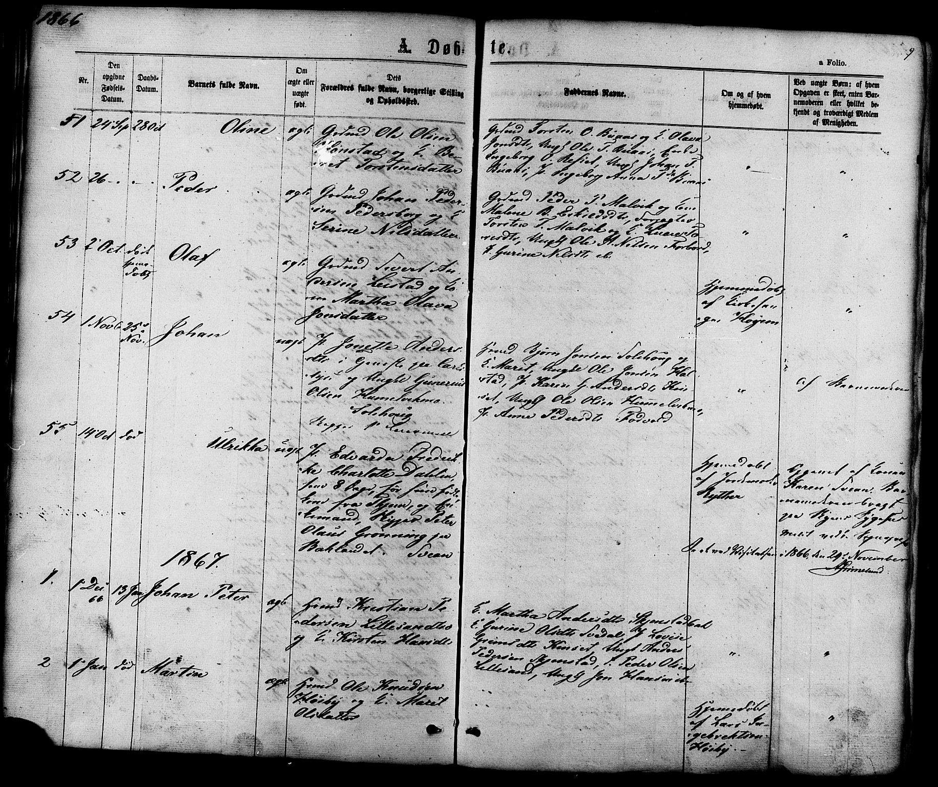 Ministerialprotokoller, klokkerbøker og fødselsregistre - Sør-Trøndelag, SAT/A-1456/616/L0409: Parish register (official) no. 616A06, 1865-1877, p. 9