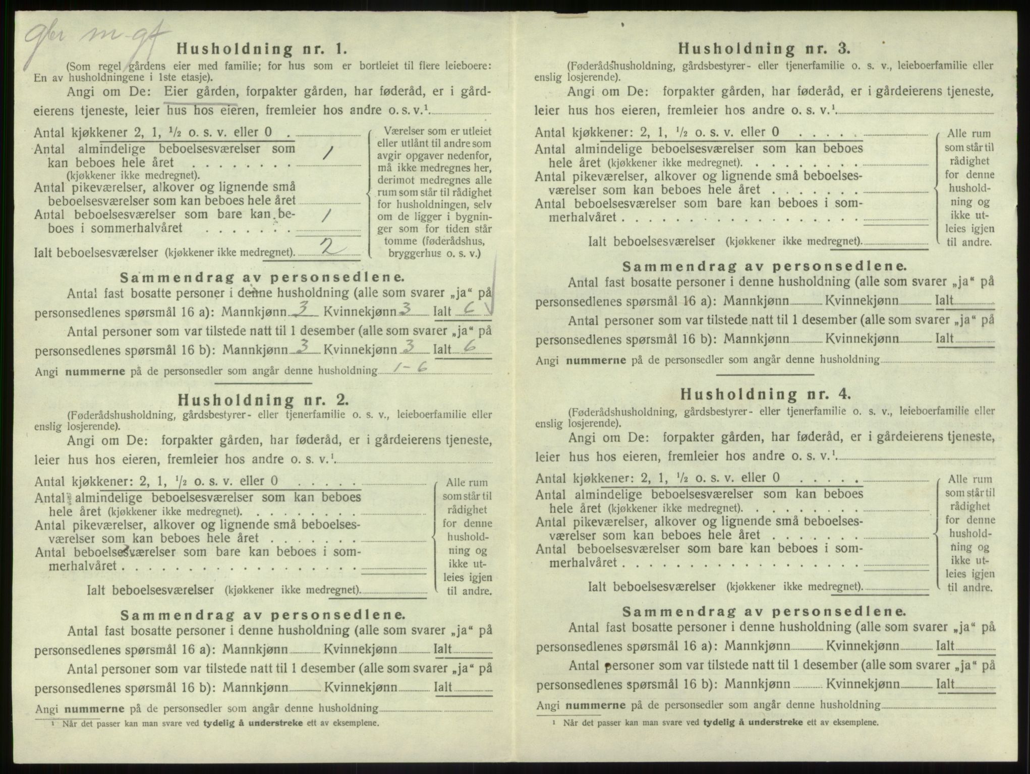 SAB, 1920 census for Vevring, 1920, p. 357
