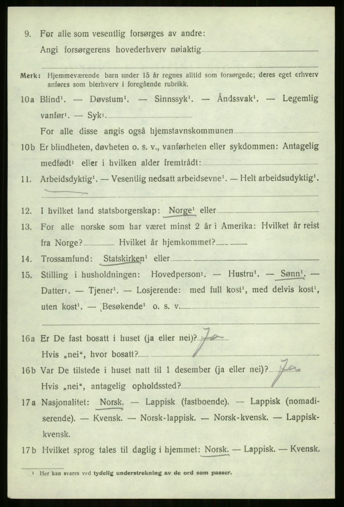 SATØ, 1920 census for Sørreisa, 1920, p. 2963