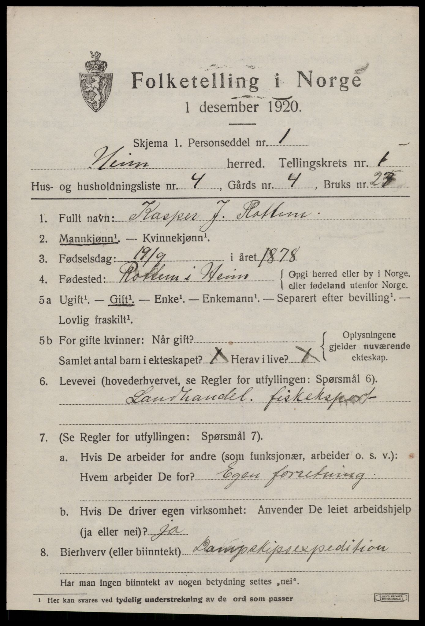 SAT, 1920 census for Heim, 1920, p. 641