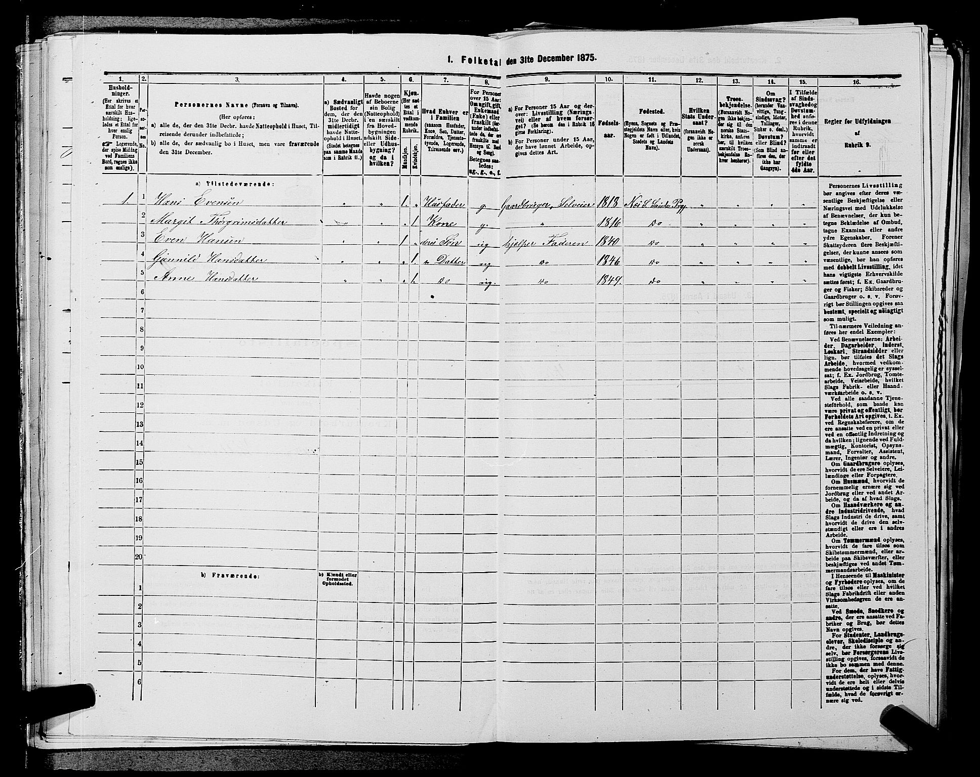 SAKO, 1875 census for 0822P Sauherad, 1875, p. 1350