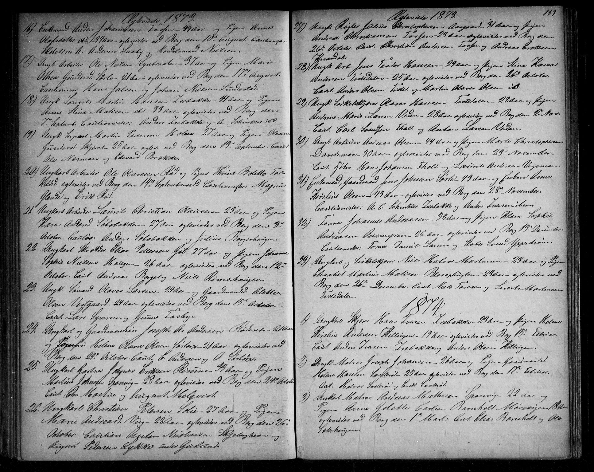 Berg prestekontor Kirkebøker, SAO/A-10902/G/Ga/L0004: Parish register (copy) no. I 4, 1867-1922, p. 153