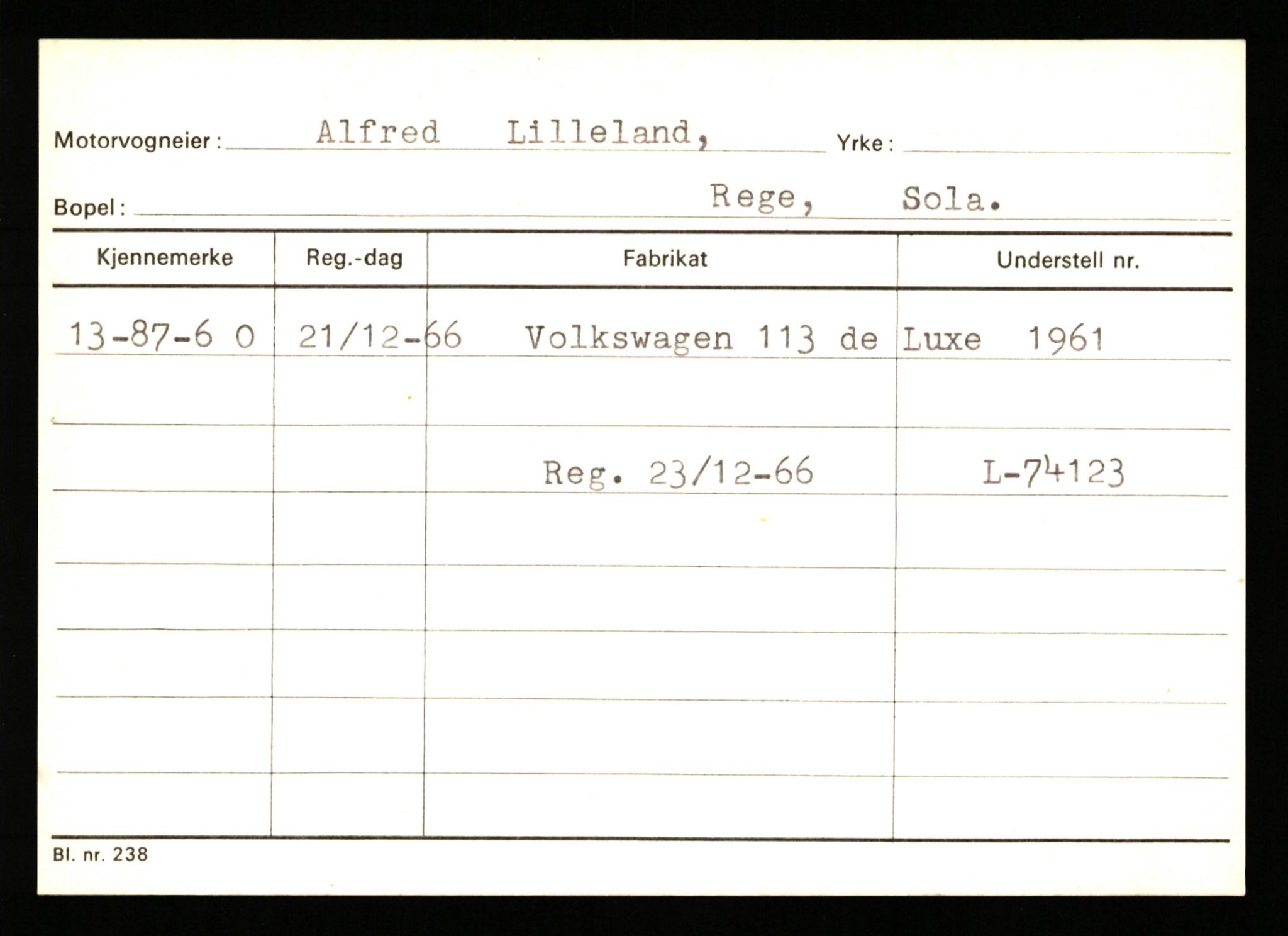 Stavanger trafikkstasjon, AV/SAST-A-101942/0/G/L0010: Registreringsnummer: 130000 - 239953, 1930-1971, p. 275