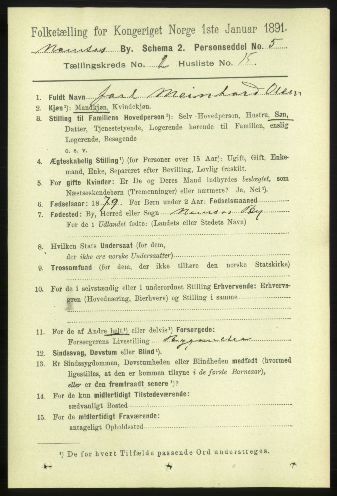 RA, 1891 census for 1703 Namsos, 1891, p. 673