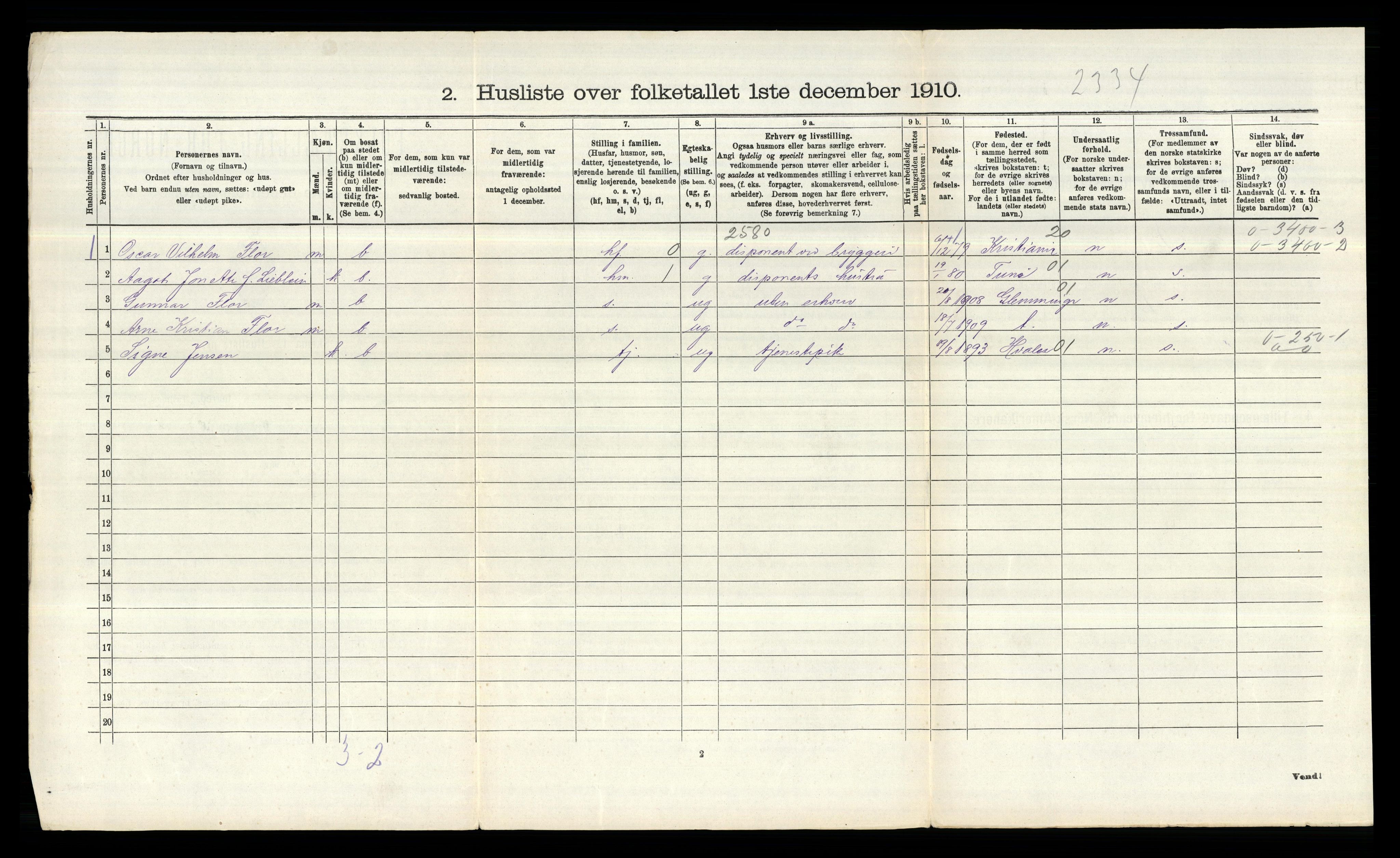 RA, 1910 census for Borge, 1910, p. 1601