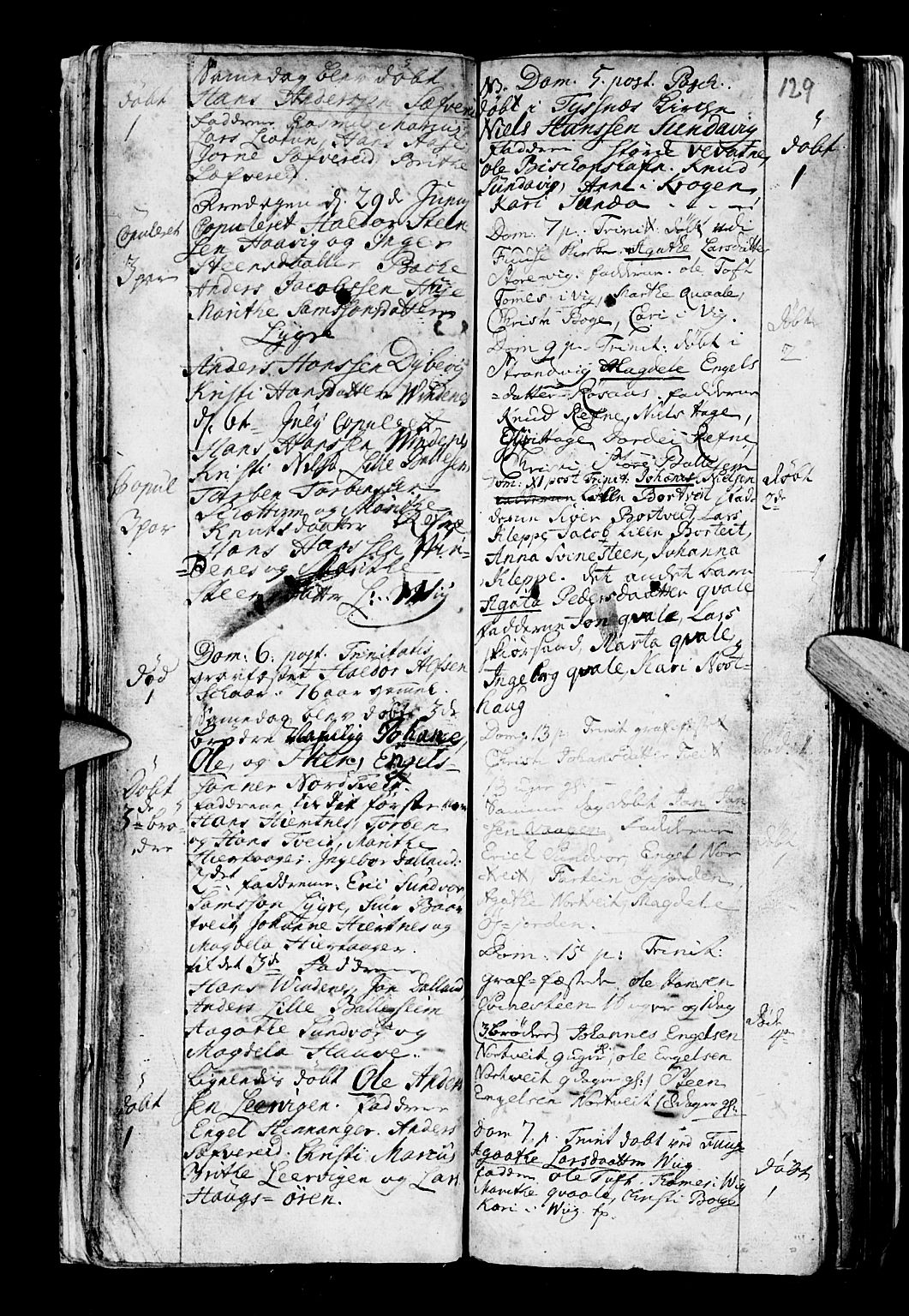 Os sokneprestembete, SAB/A-99929: Parish register (official) no. A 5, 1669-1760, p. 129