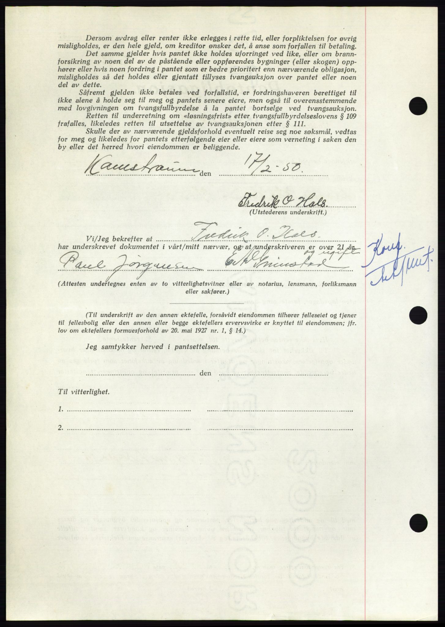 Nordmøre sorenskriveri, AV/SAT-A-4132/1/2/2Ca: Mortgage book no. B104, 1950-1950, Diary no: : 942/1950