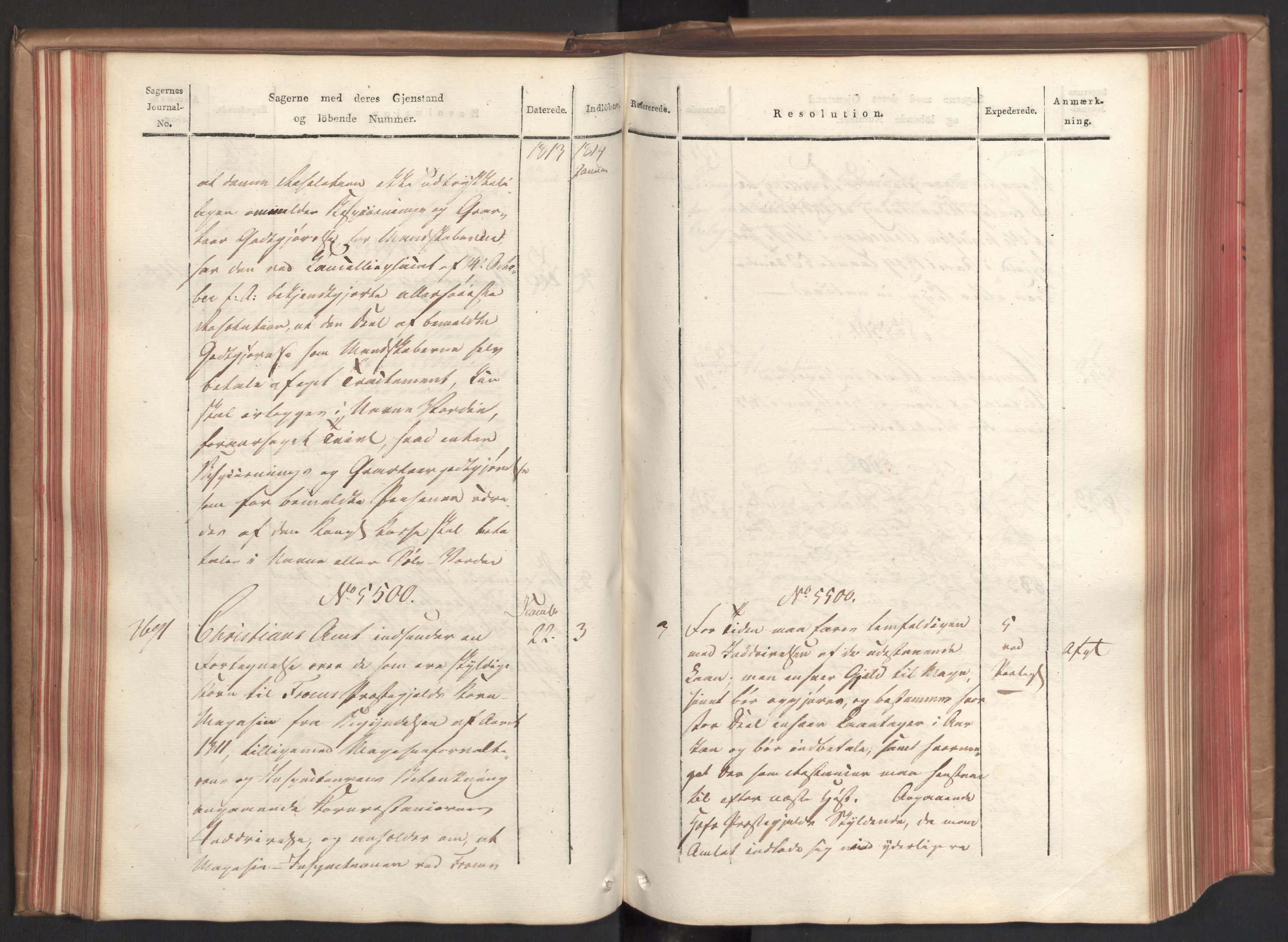 Stattholderembetet 1810-1814, 2. kontor (Kontor B), AV/RA-EA-5432/Ab/L0009: Referatprotokoll,  j.nr. 3539-3951,  l.nr. 5315-5800, 1813-1814, p. 81