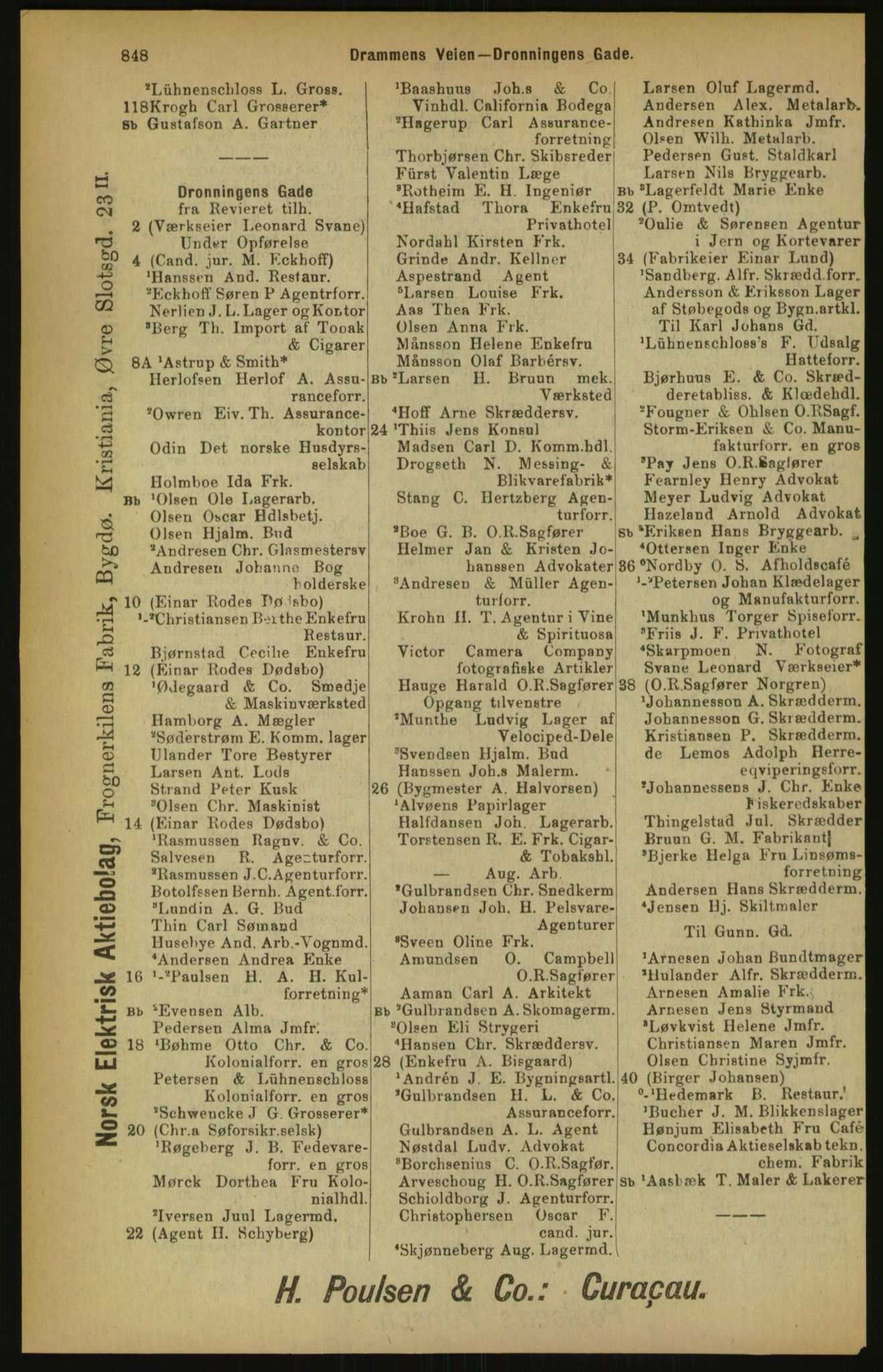 Kristiania/Oslo adressebok, PUBL/-, 1900, p. 848