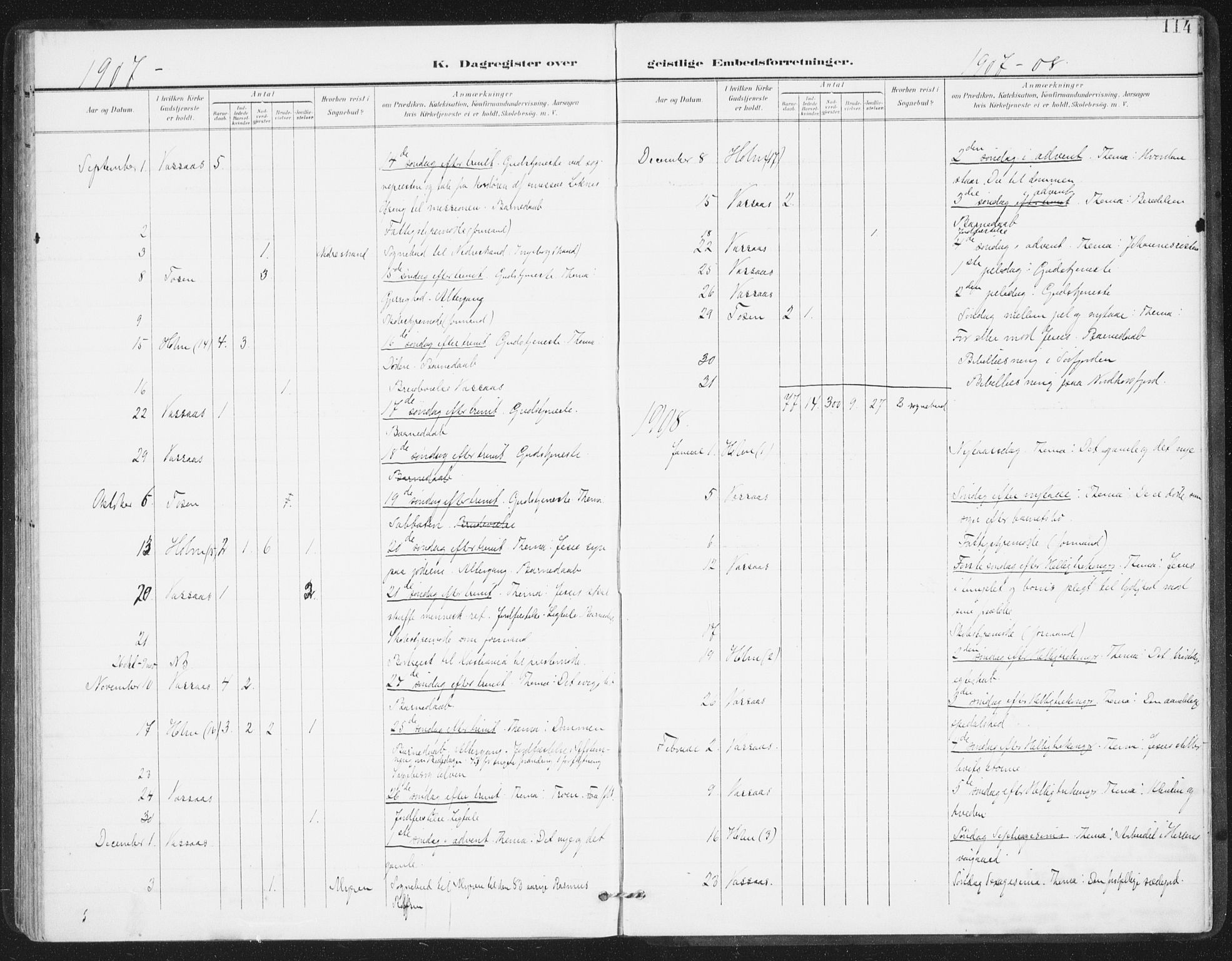 Ministerialprotokoller, klokkerbøker og fødselsregistre - Nordland, AV/SAT-A-1459/811/L0167: Parish register (official) no. 811A04, 1899-1913, p. 114