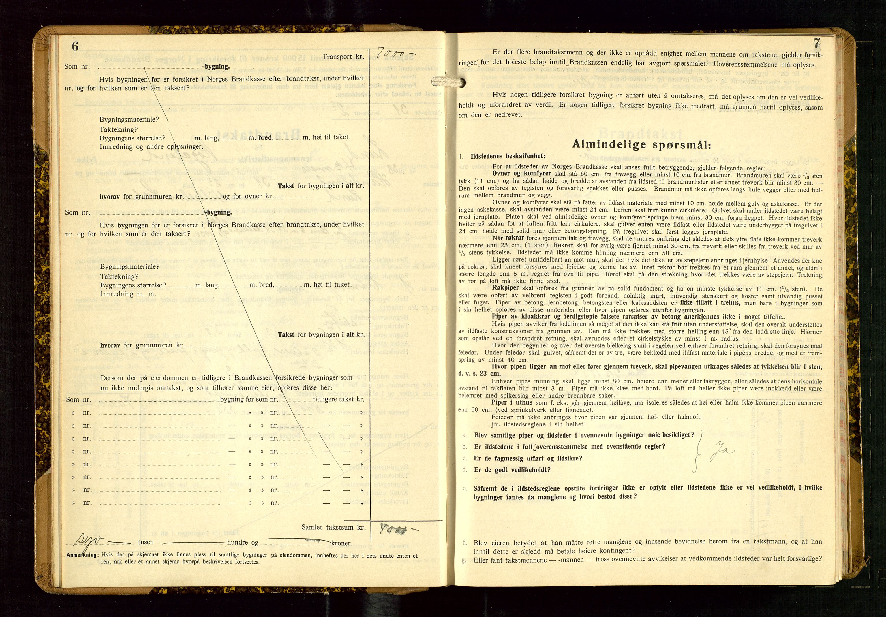 Lund lensmannskontor, AV/SAST-A-100303/Gob/L0006: "Brandtakstprotokoll", 1938-1951, p. 6-7