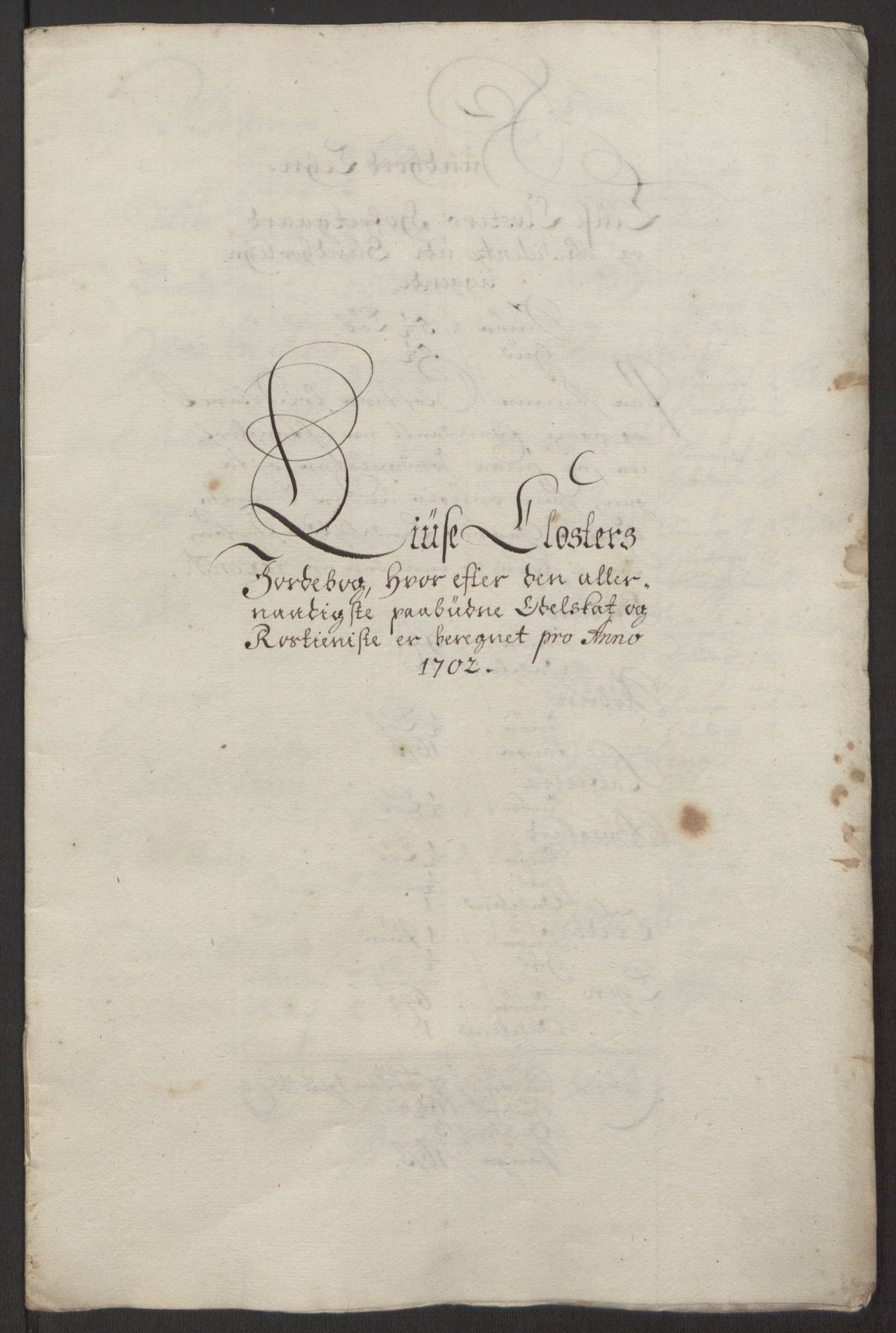 Rentekammeret inntil 1814, Reviderte regnskaper, Fogderegnskap, RA/EA-4092/R50/L3159: Fogderegnskap Lyse kloster, 1691-1709, p. 157