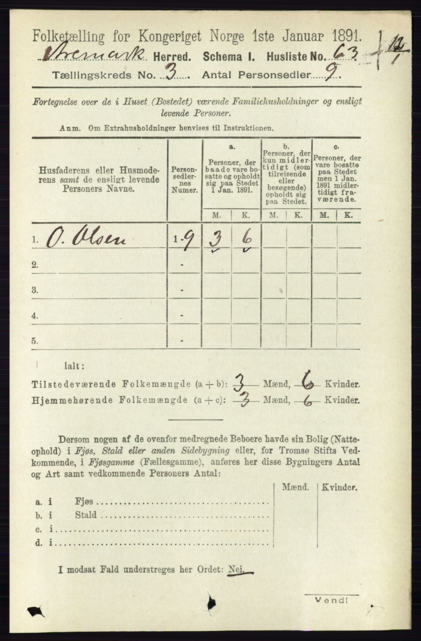 RA, 1891 census for 0118 Aremark, 1891, p. 1402