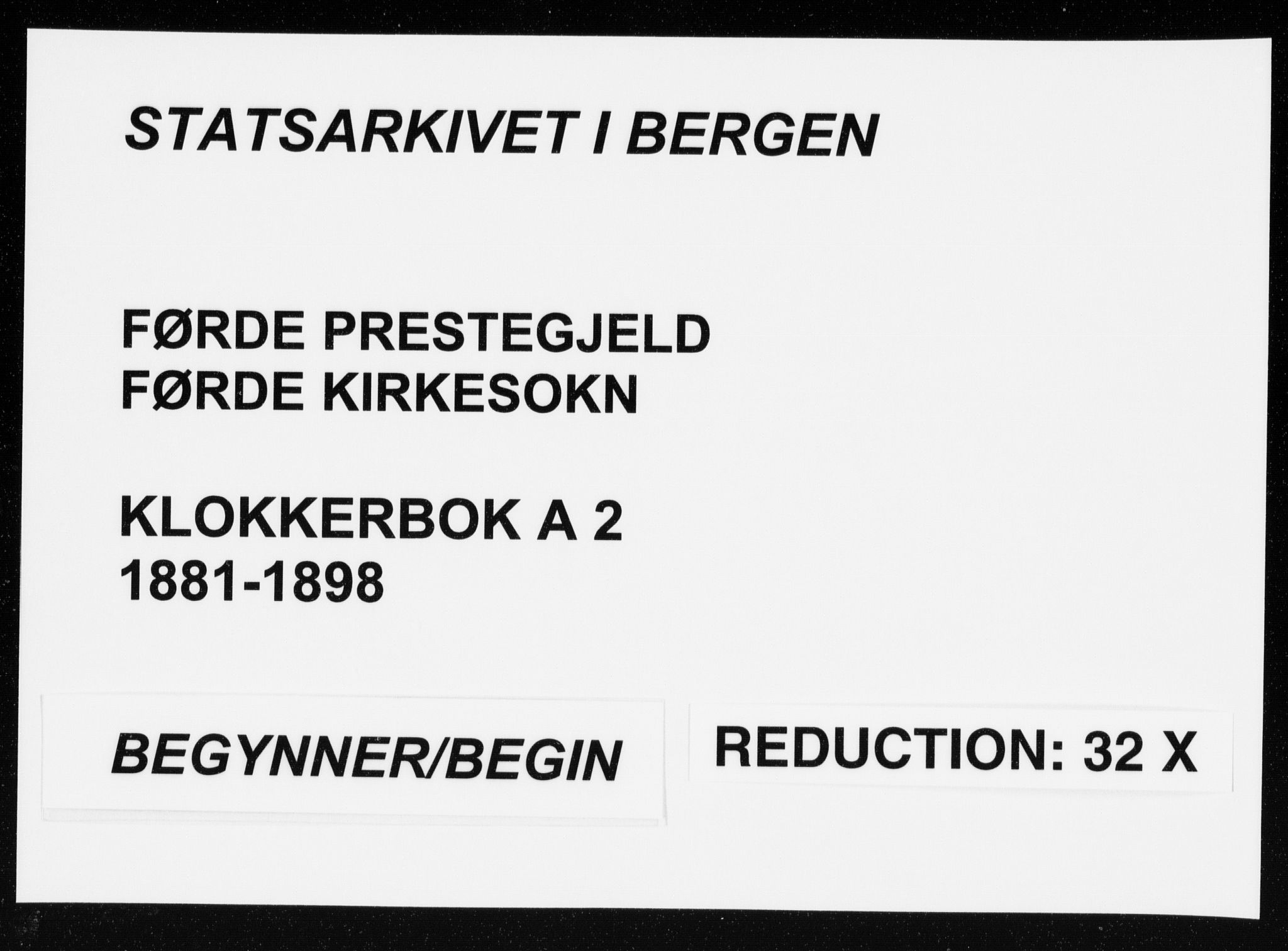 Førde sokneprestembete, AV/SAB-A-79901/H/Hab/Haba/L0002: Parish register (copy) no. A 2, 1881-1898