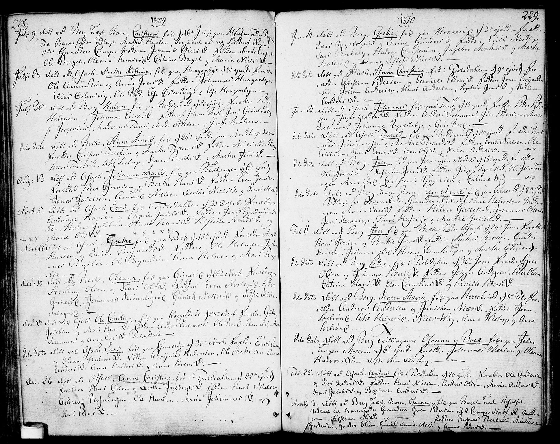 Berg prestekontor Kirkebøker, SAO/A-10902/F/Fa/L0001: Parish register (official) no. I 1, 1770-1814, p. 228-229
