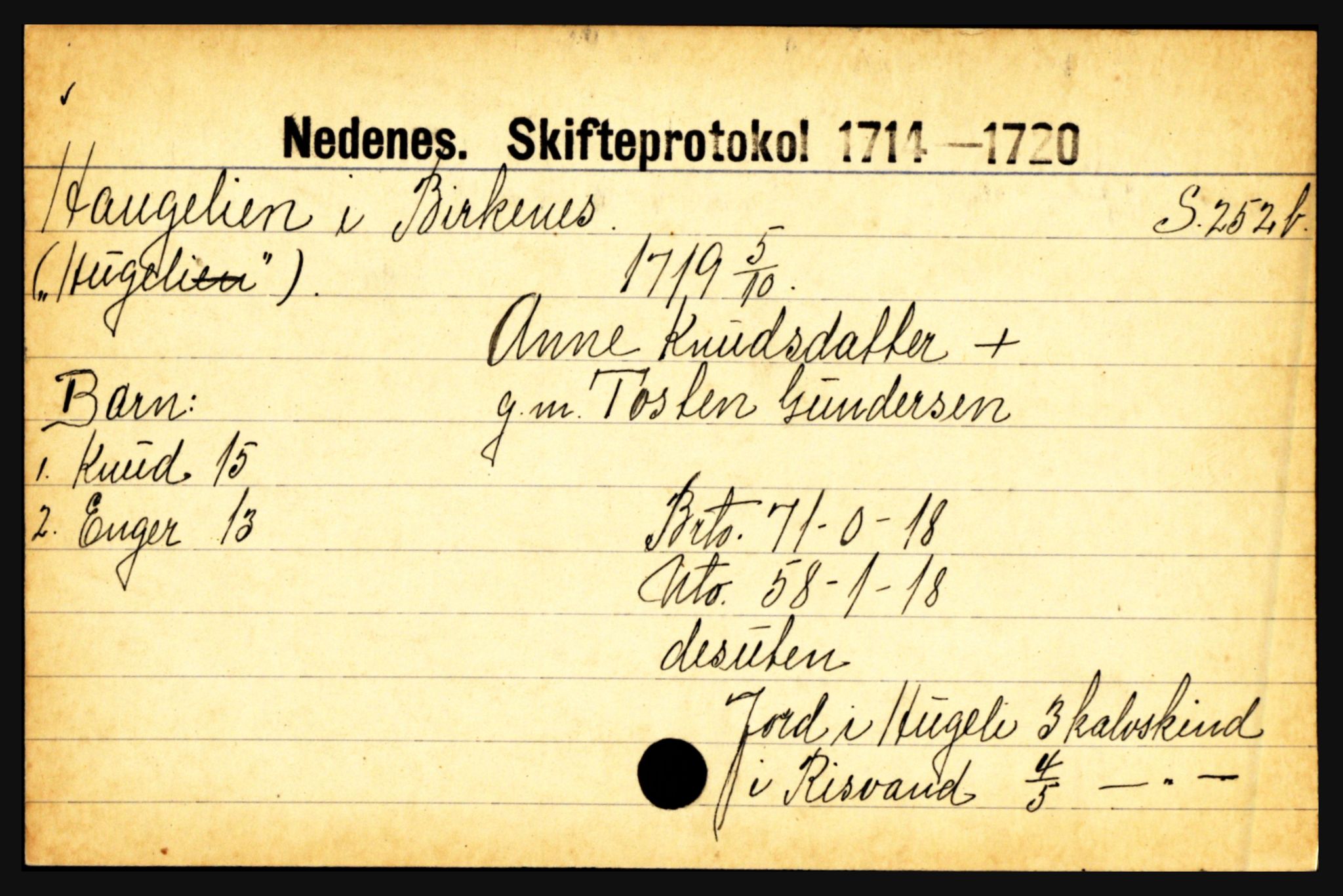 Nedenes sorenskriveri før 1824, AV/SAK-1221-0007/H, p. 11093